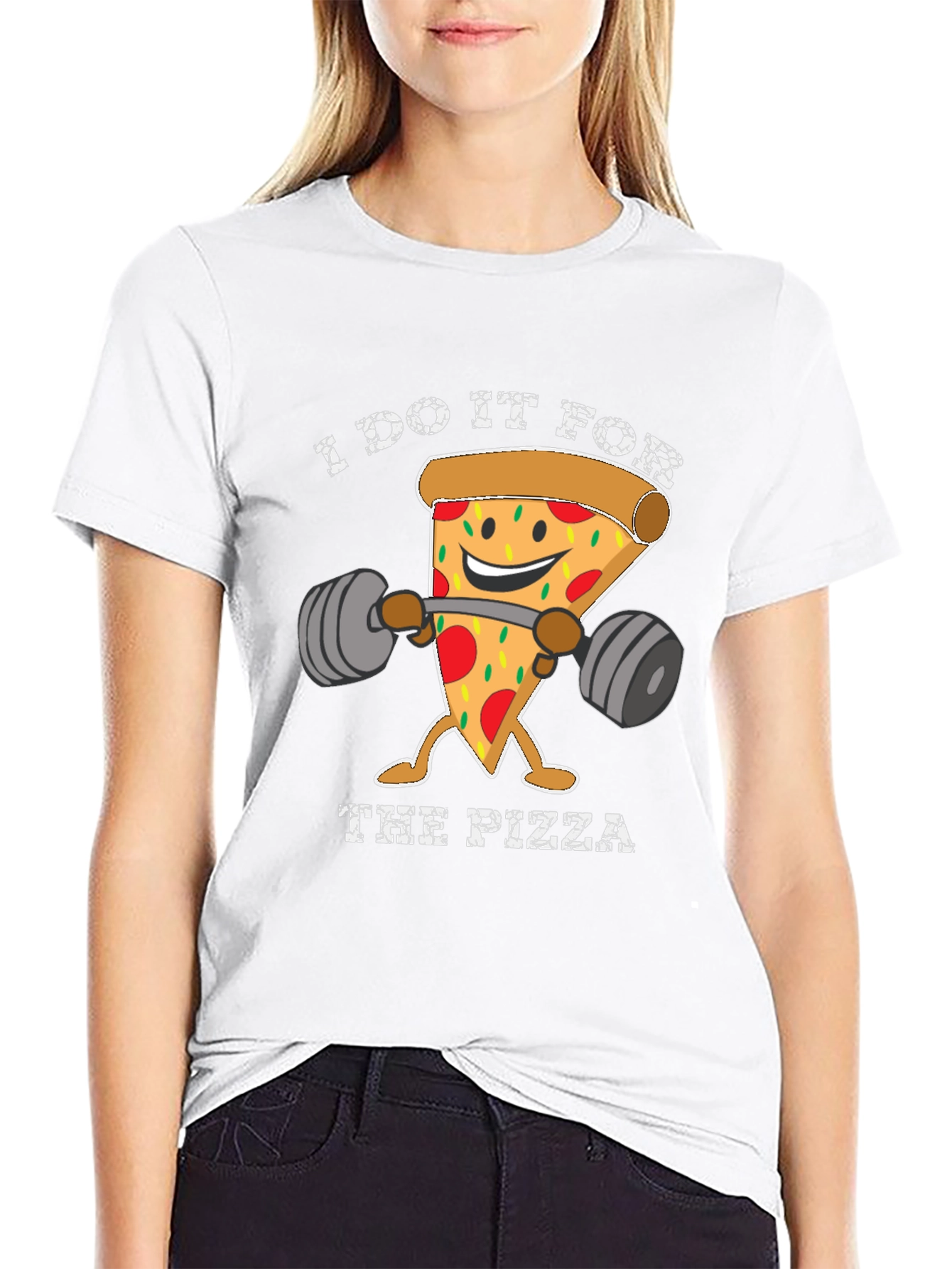 Pizza Gym T-Shirt Funny Workout Tee