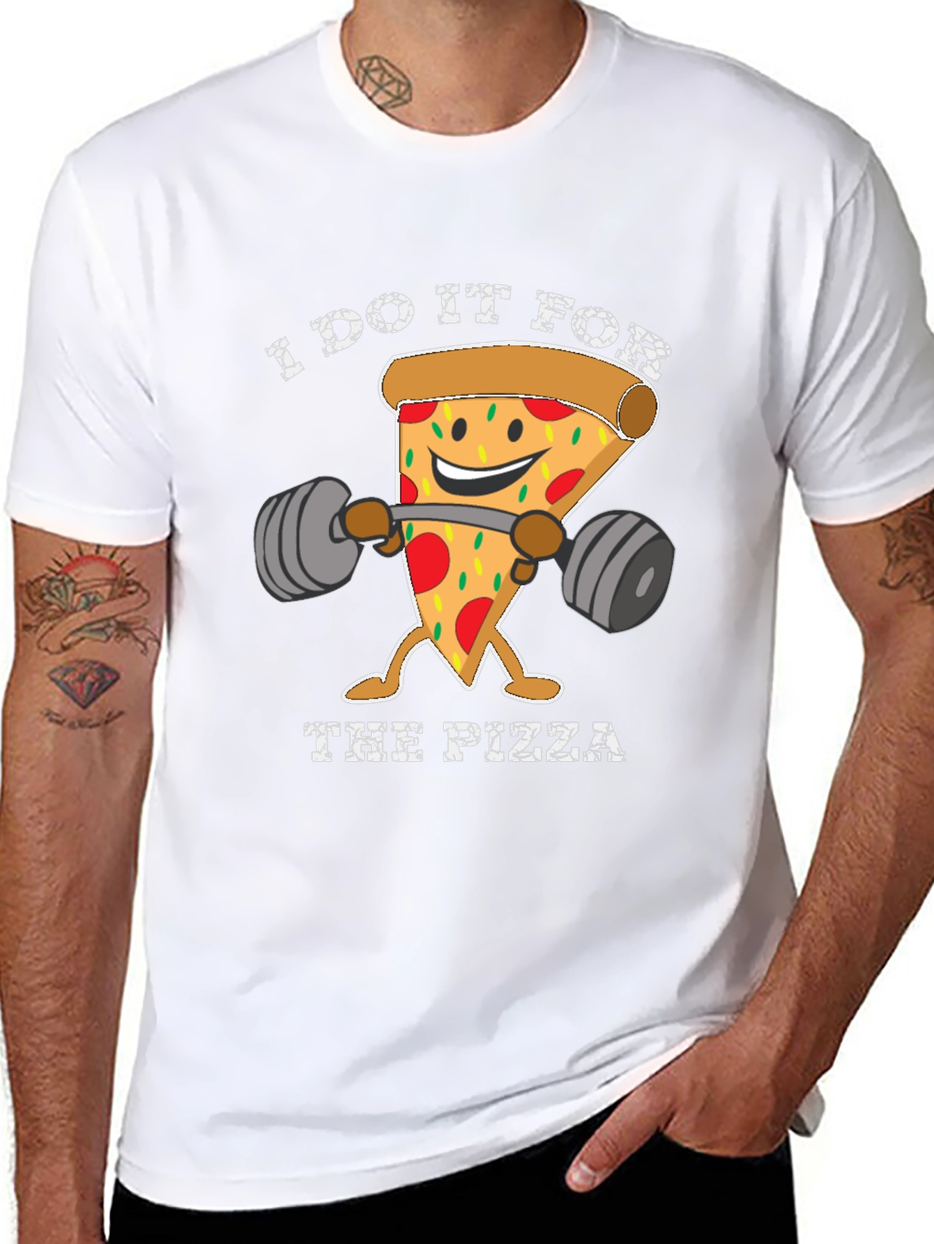 Pizza Gym T-Shirt Funny Workout Tee