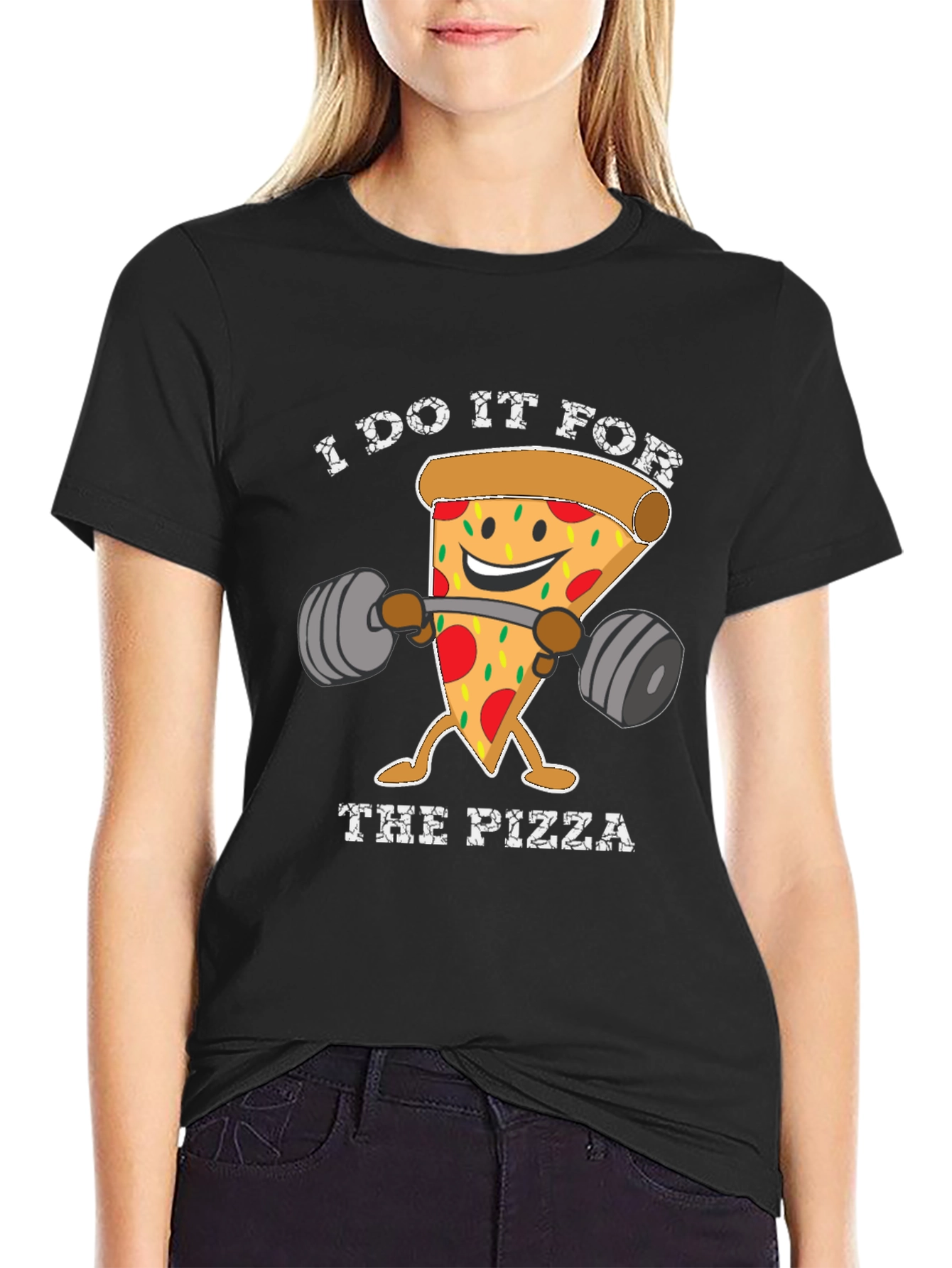 Pizza Gym T-Shirt Funny Workout Tee