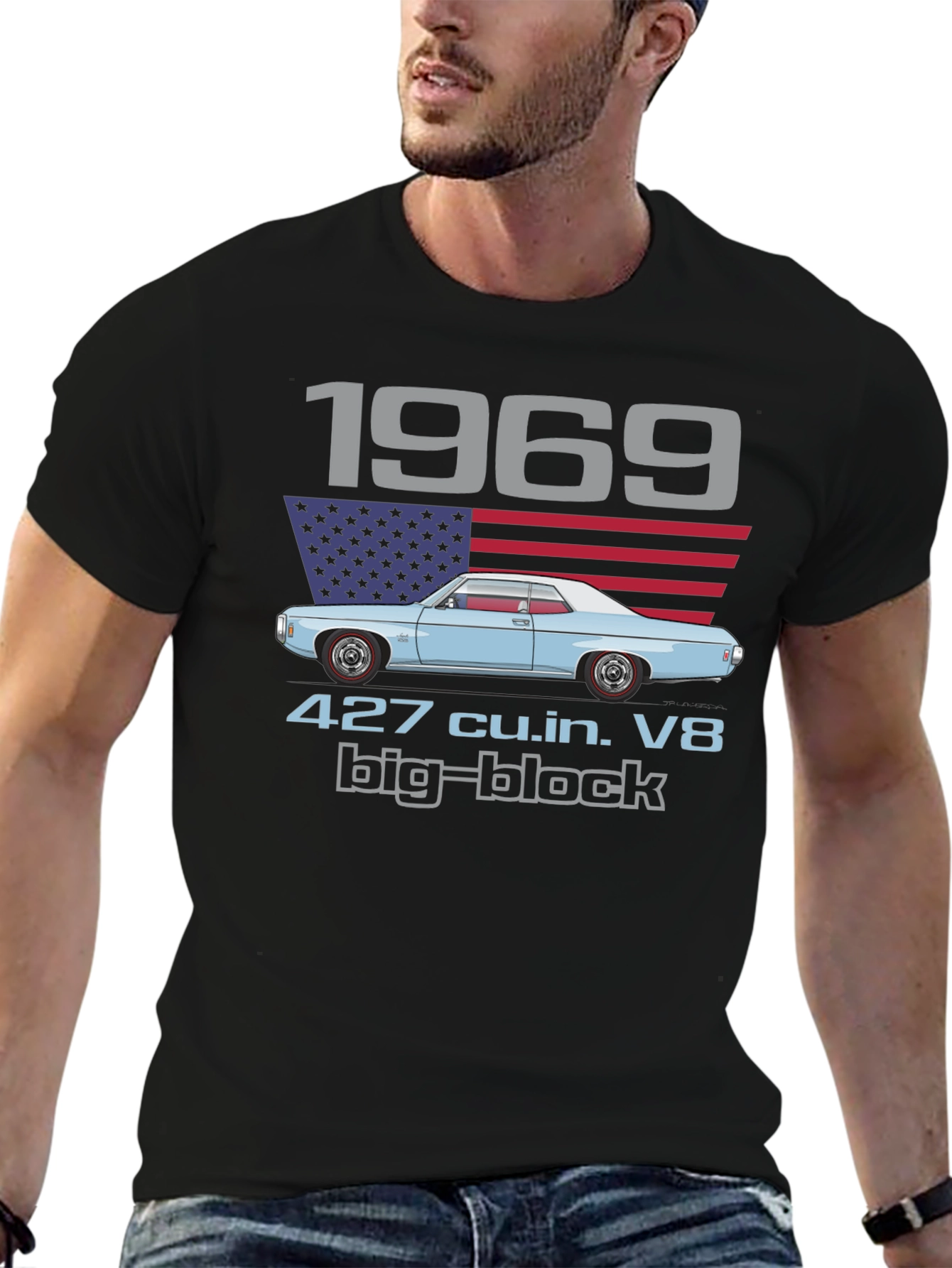1969 427 Big Block V8 T-Shirt Classic Car Tee