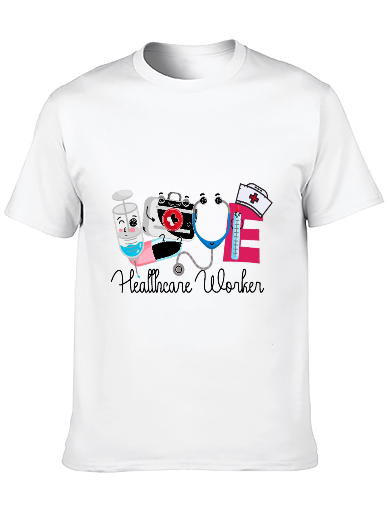 Healthcare Worker Graphic Tee - Cute & Comfy