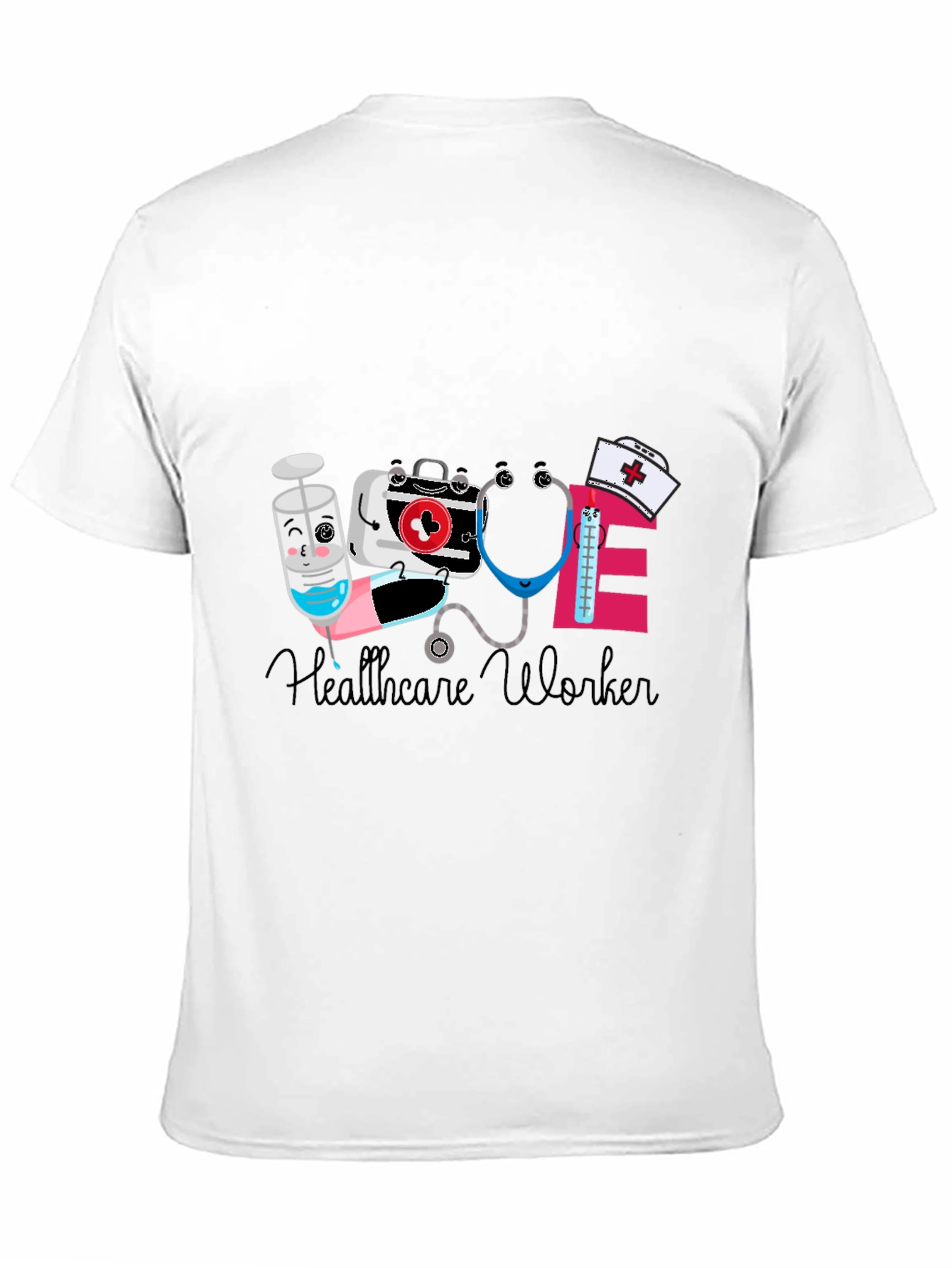 Healthcare Worker Graphic Tee - Cute & Comfy
