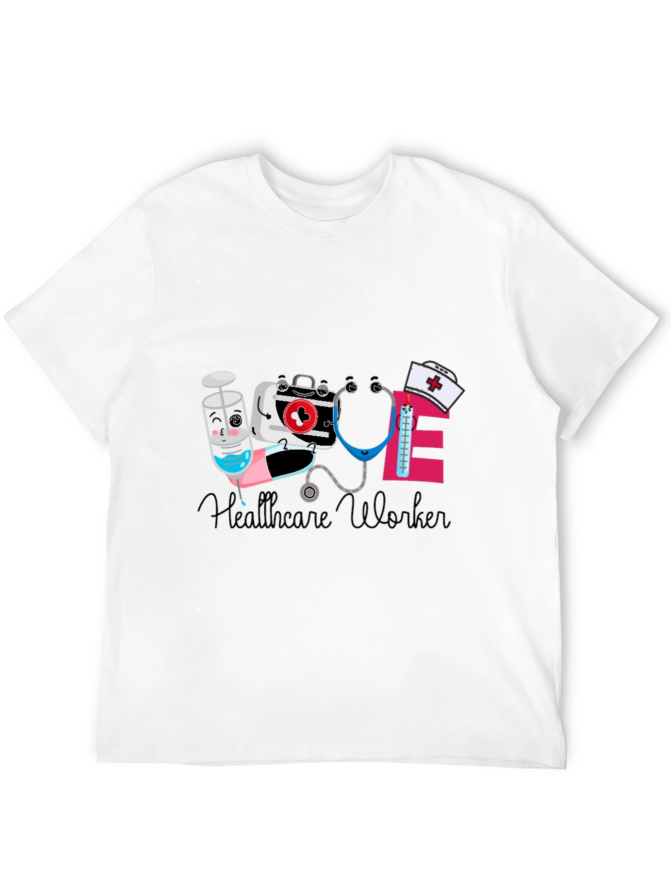Healthcare Worker Graphic Tee - Cute & Comfy