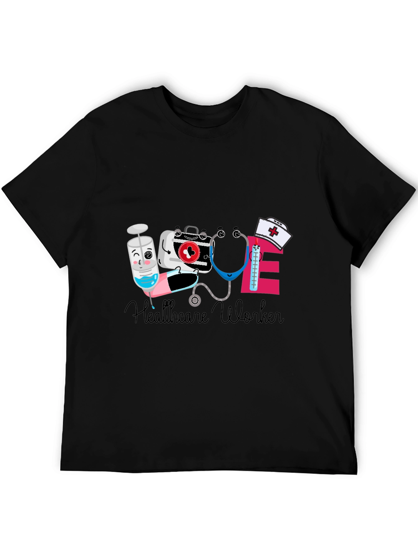 Healthcare Worker Graphic Tee - Cute & Comfy