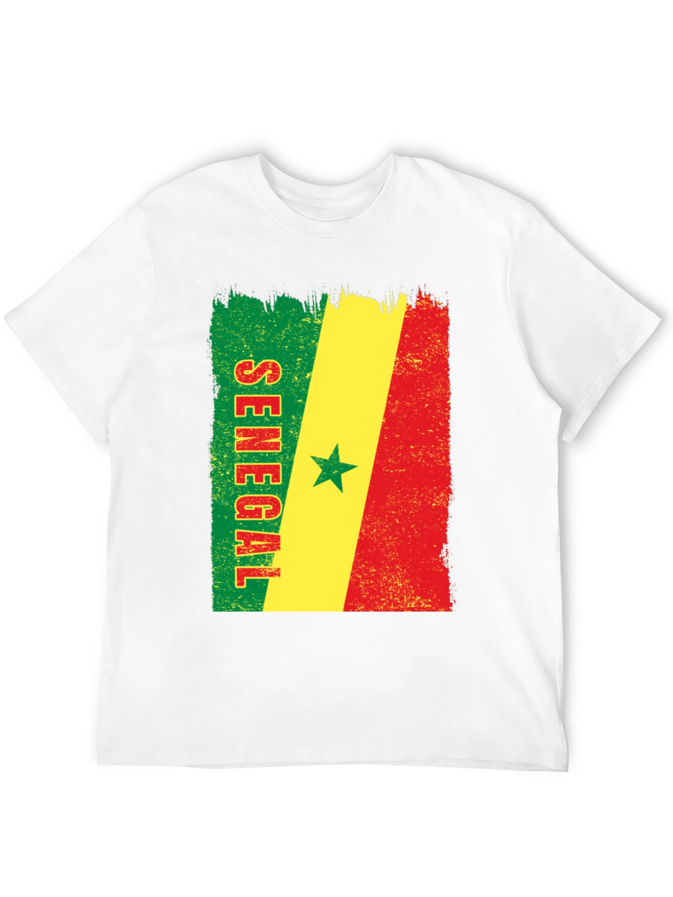 Senegal Flag T-Shirt - Distressed Graphic Tee