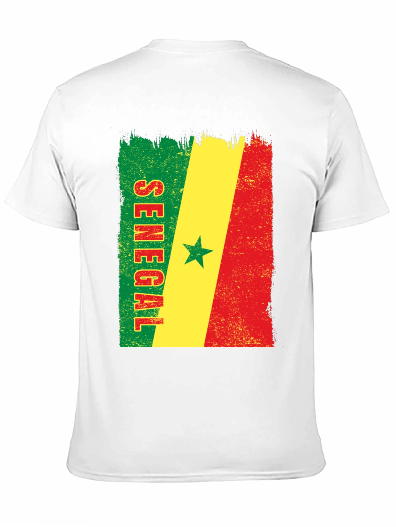 Senegal Flag T-Shirt - Distressed Graphic Tee