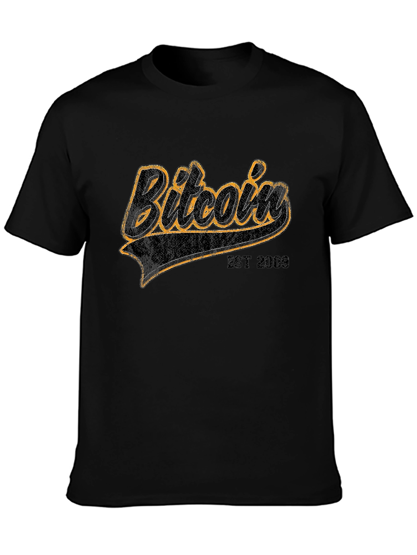 Bitcoin EST 2009 Black Graphic Tee