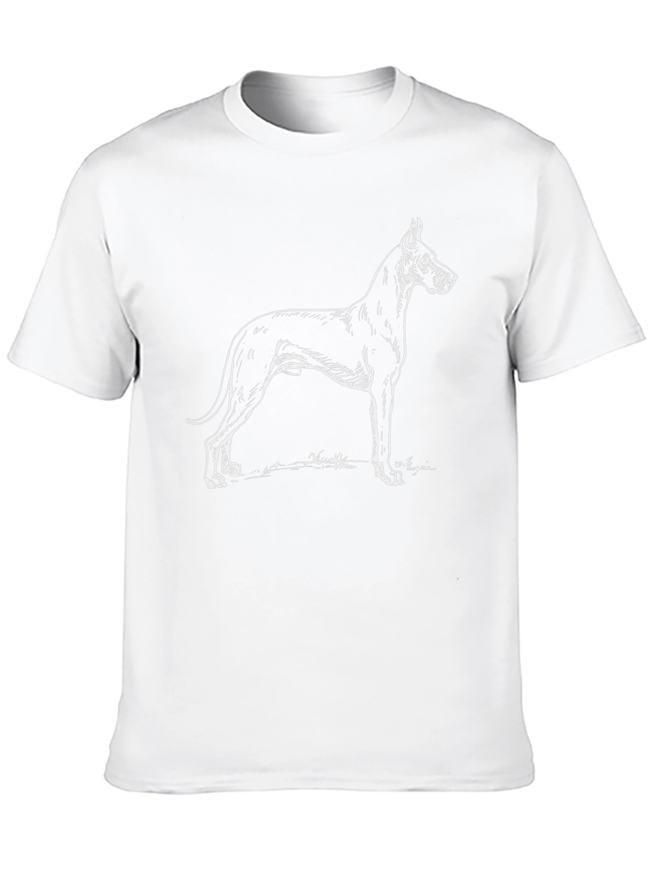 Great Dane Dog Graphic Print Black T-Shirt