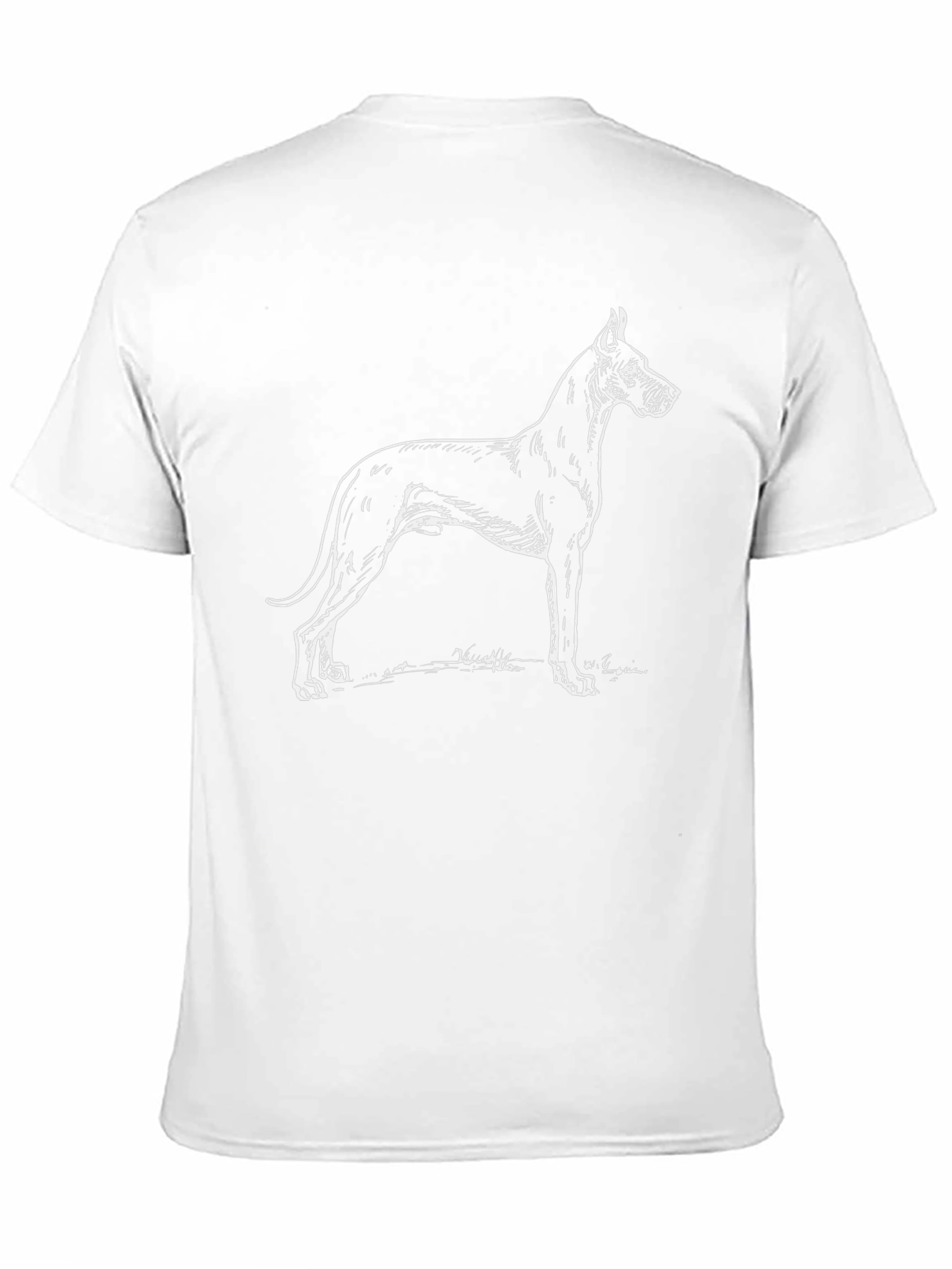 Great Dane Dog Graphic Print Black T-Shirt