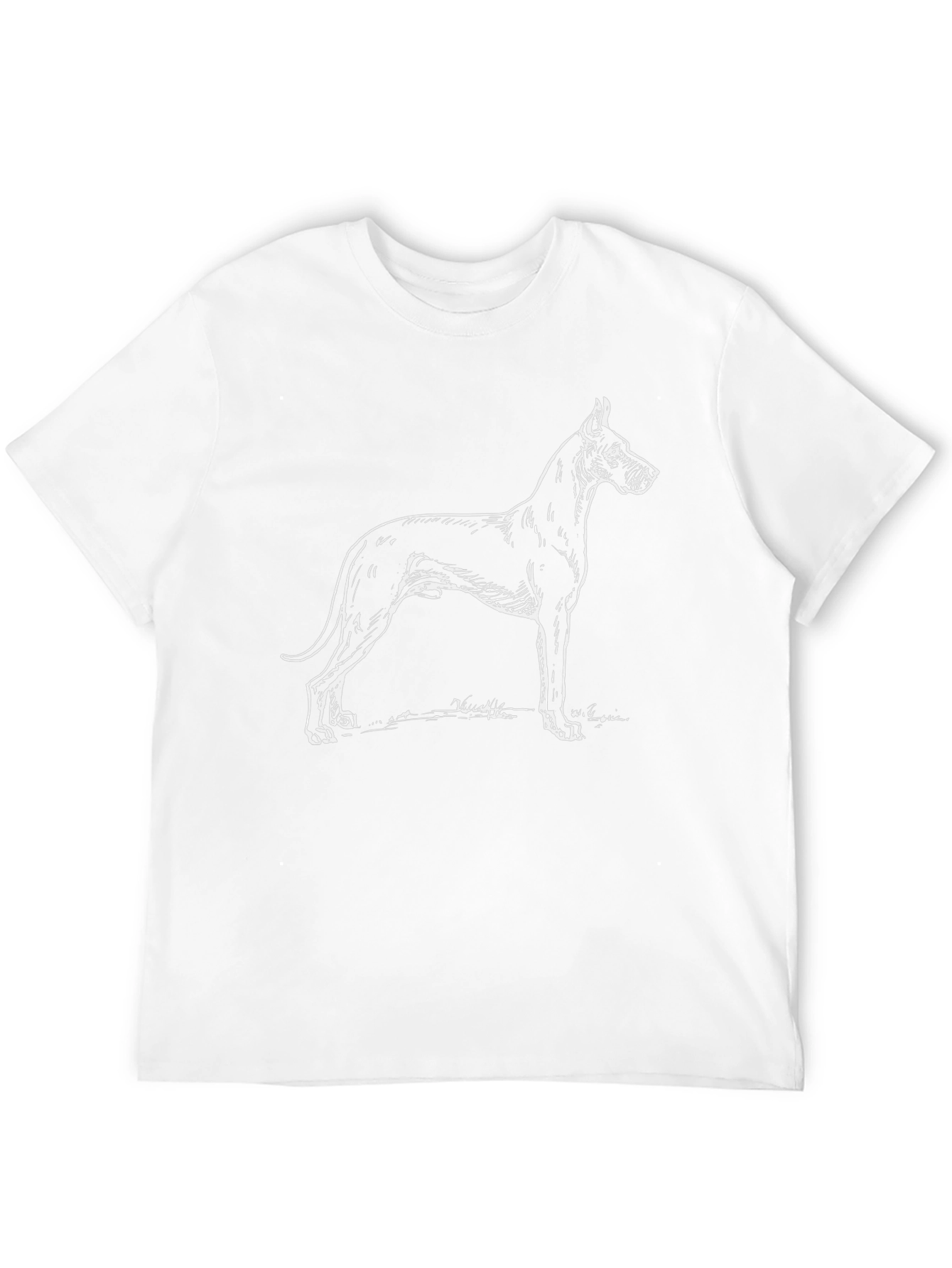 Great Dane Dog Graphic Print Black T-Shirt