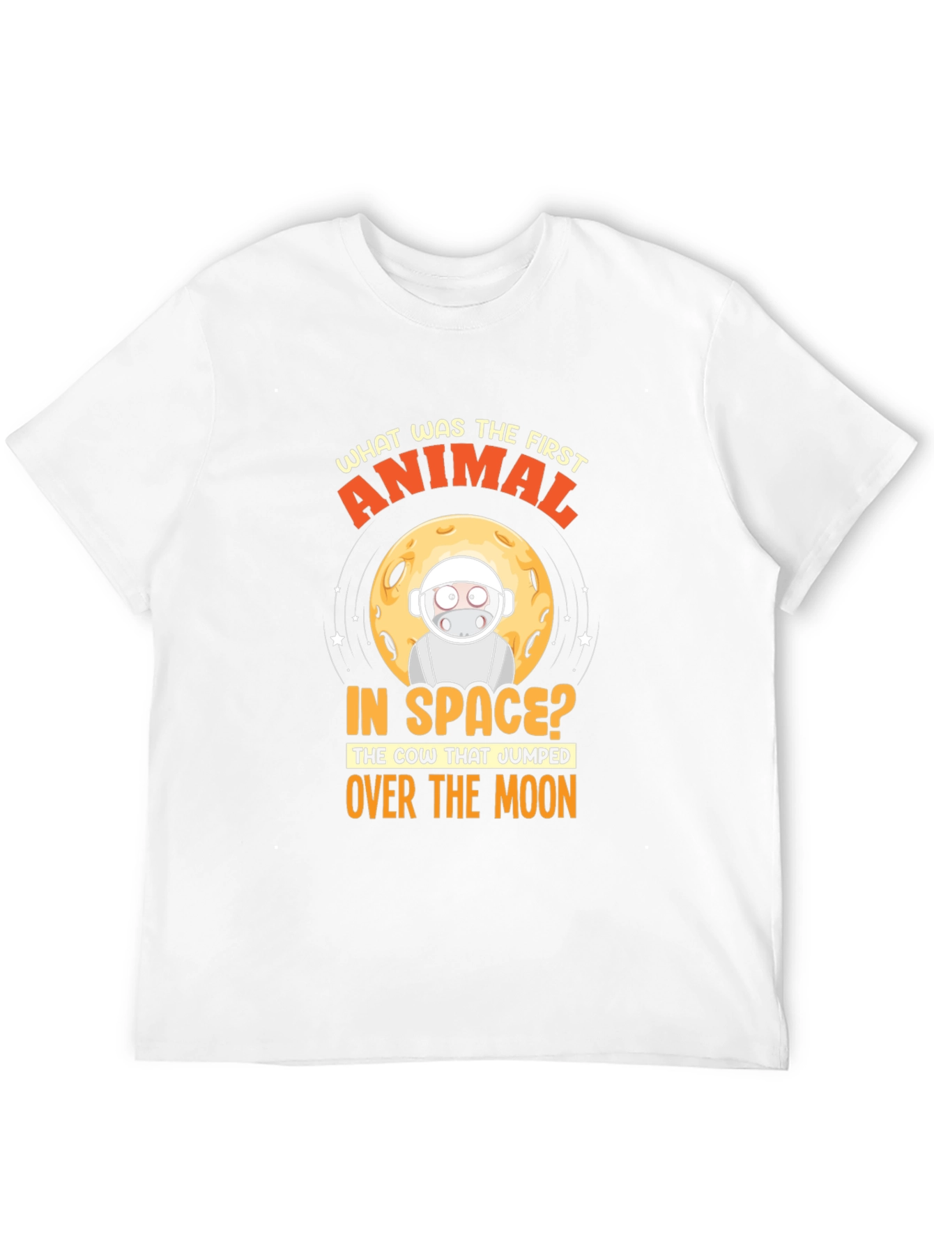 Cow Jumps Over the Moon Black T-Shirt