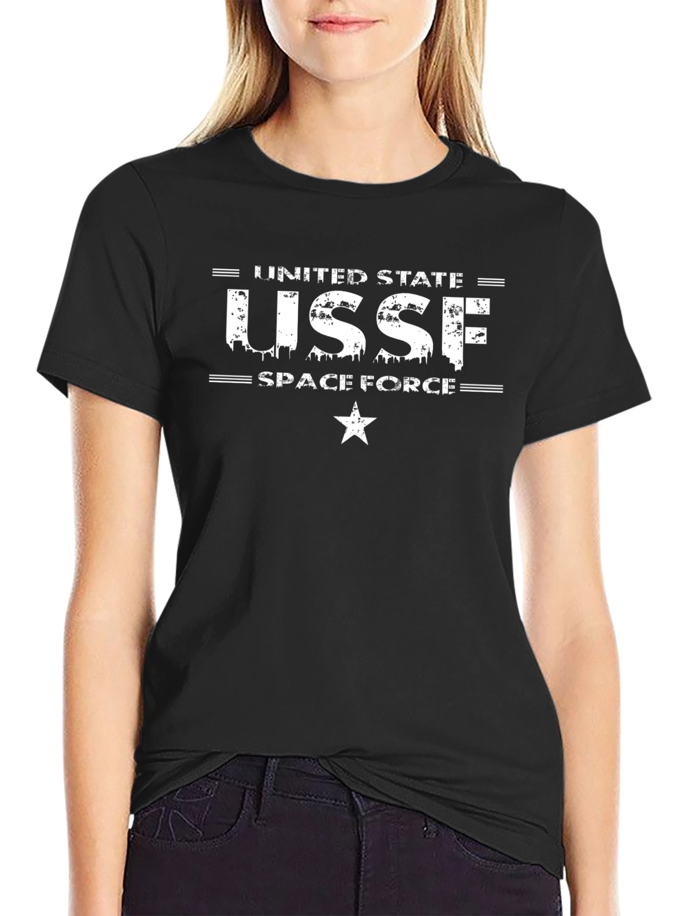 USSF Space Force Graphic T-Shirt - Black