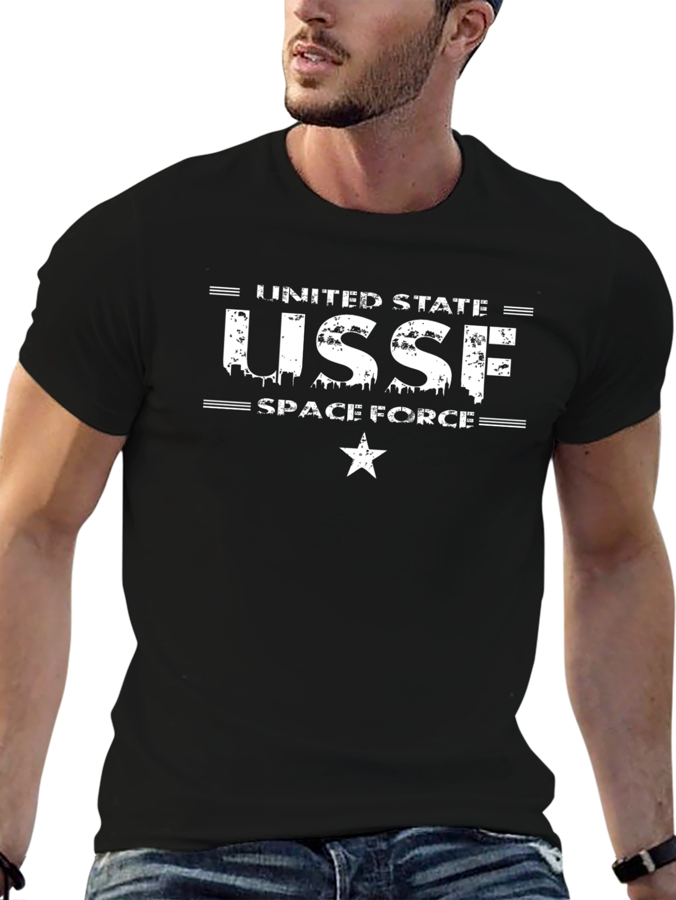 USSF Space Force Graphic T-Shirt - Black