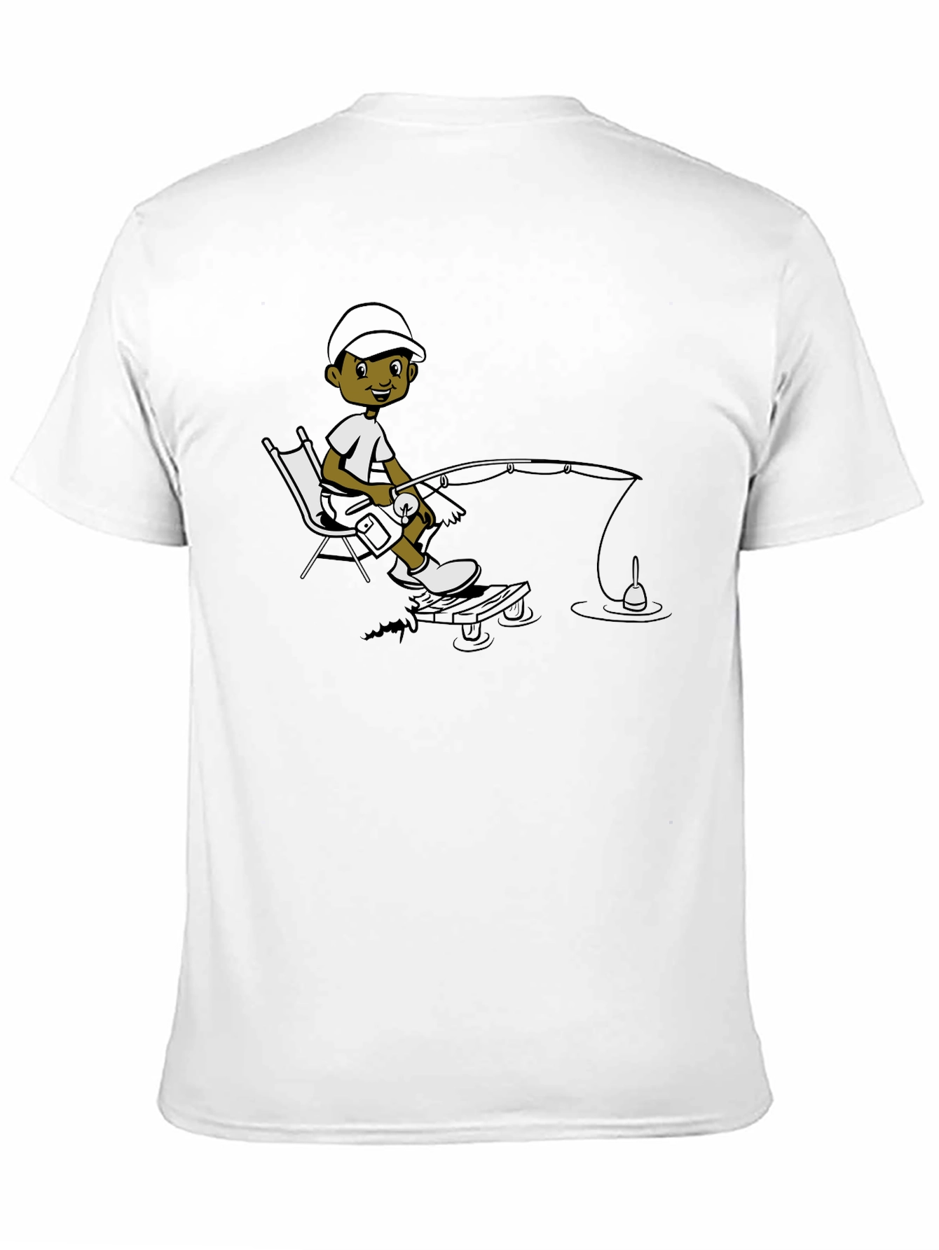 Fisherman Graphic Black T-Shirt