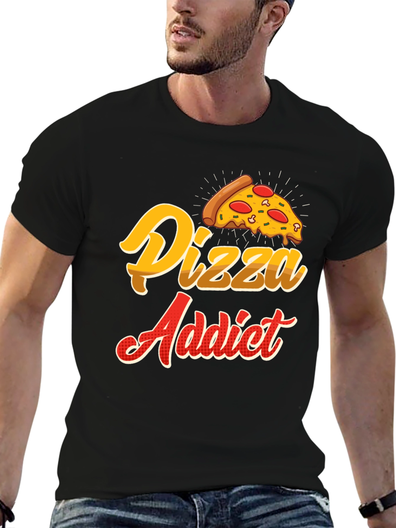 Pizza Addict T-Shirt - Foodie Novelty Tee