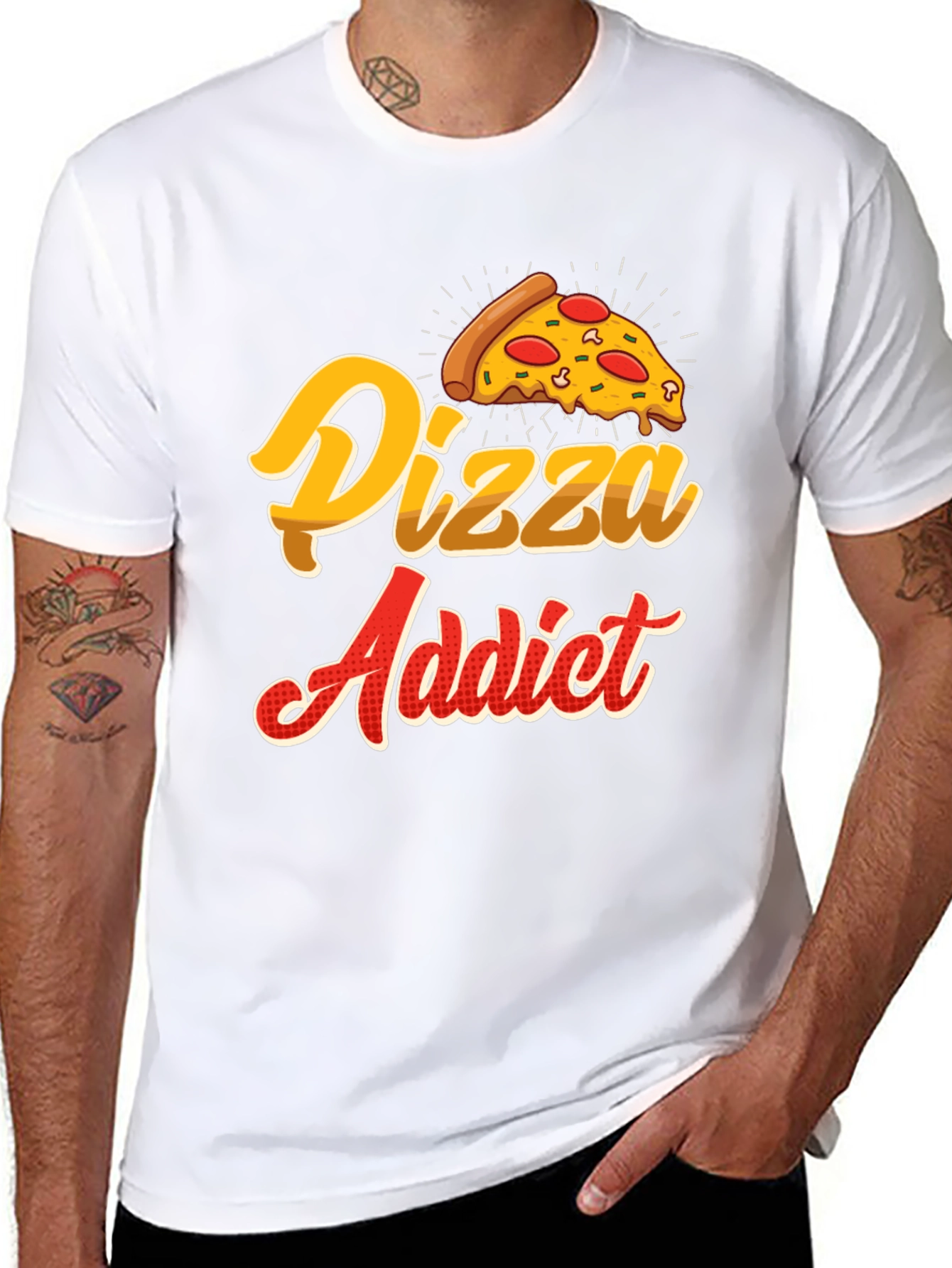 Pizza Addict T-Shirt - Foodie Novelty Tee