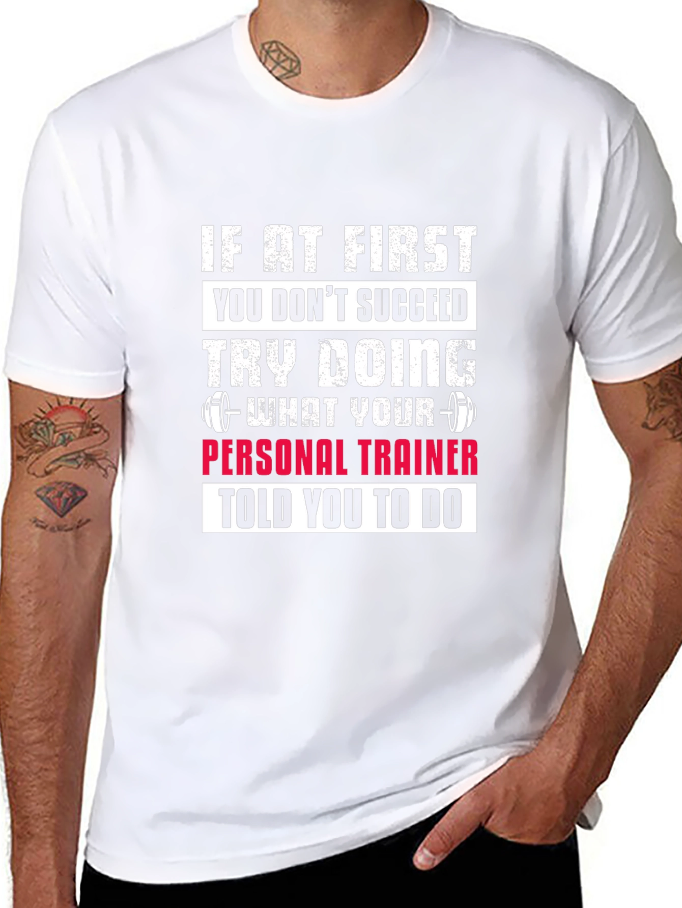 Fitness Trainer T-Shirt - Motivational Gym Workout Tee