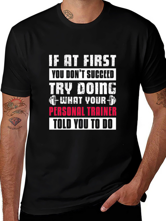 Fitness Trainer T-Shirt - Motivational Gym Workout Tee