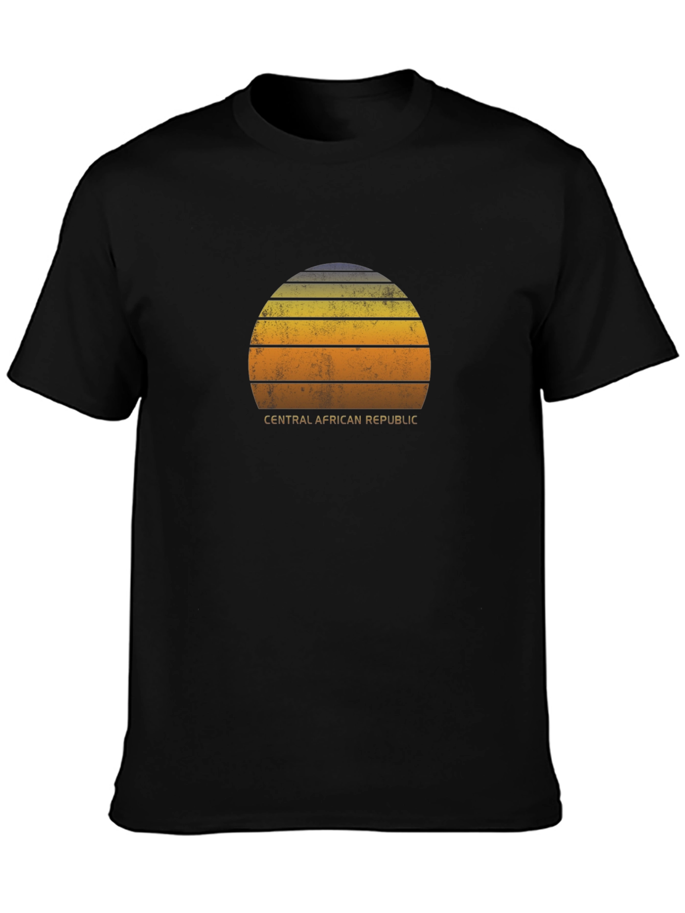 Retro Central African Republic Sunset T-Shirt