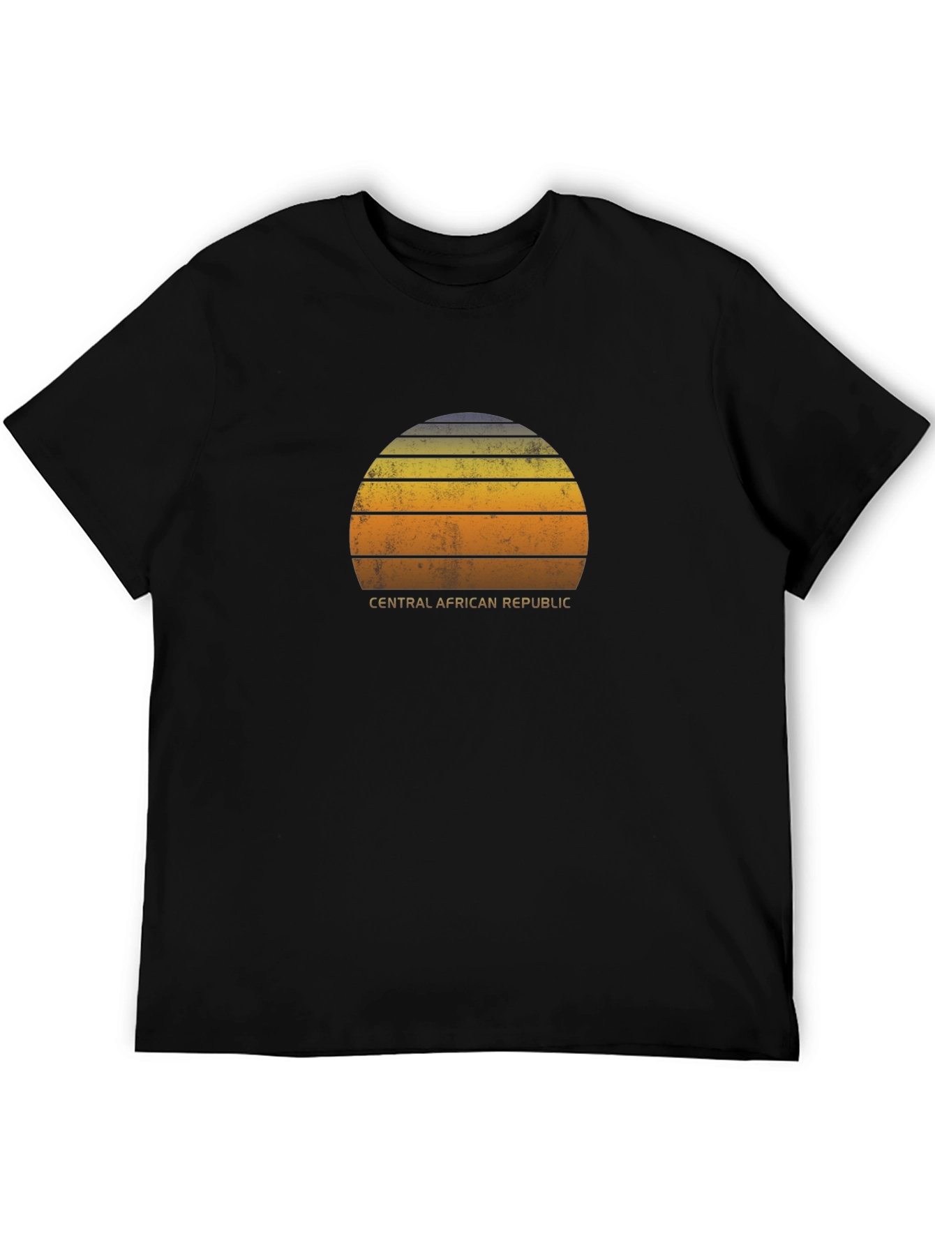 Retro Central African Republic Sunset T-Shirt