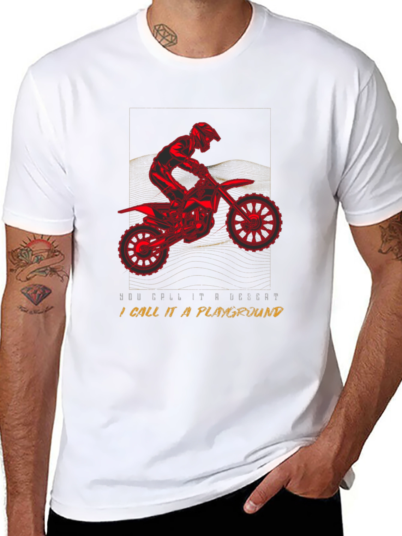 Motorcycle Desert Playground T-Shirt