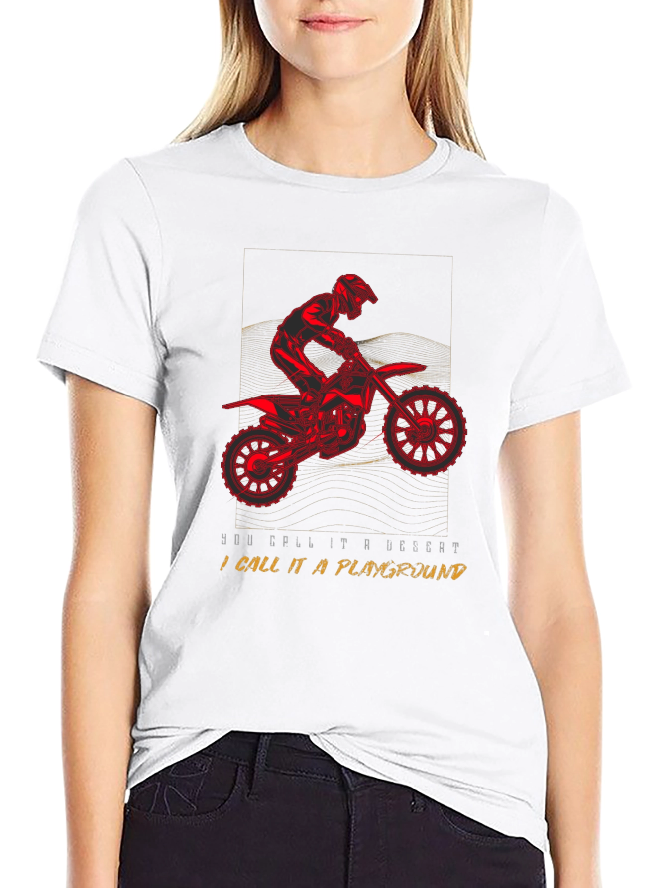 Motorcycle Desert Playground T-Shirt