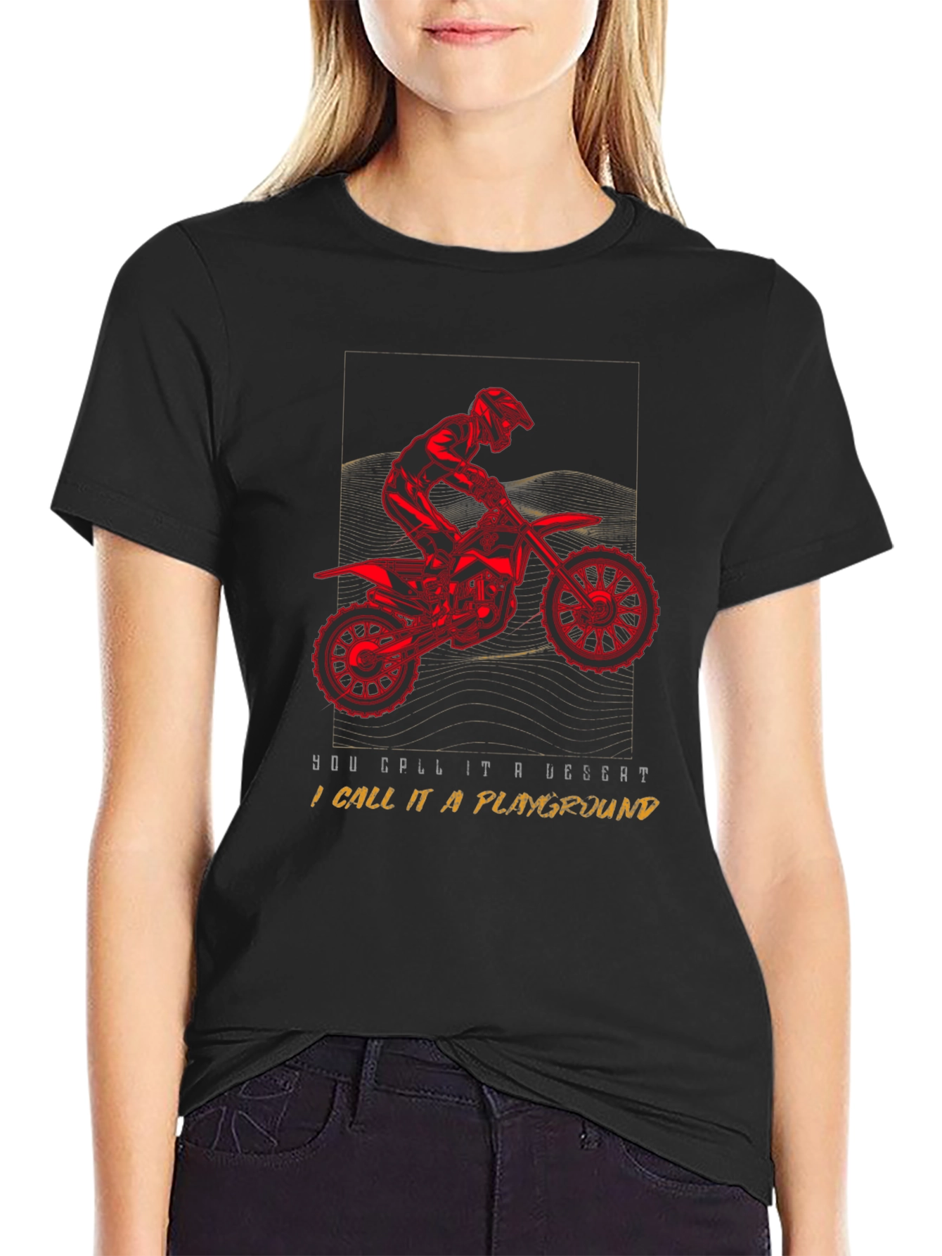 Motorcycle Desert Playground T-Shirt