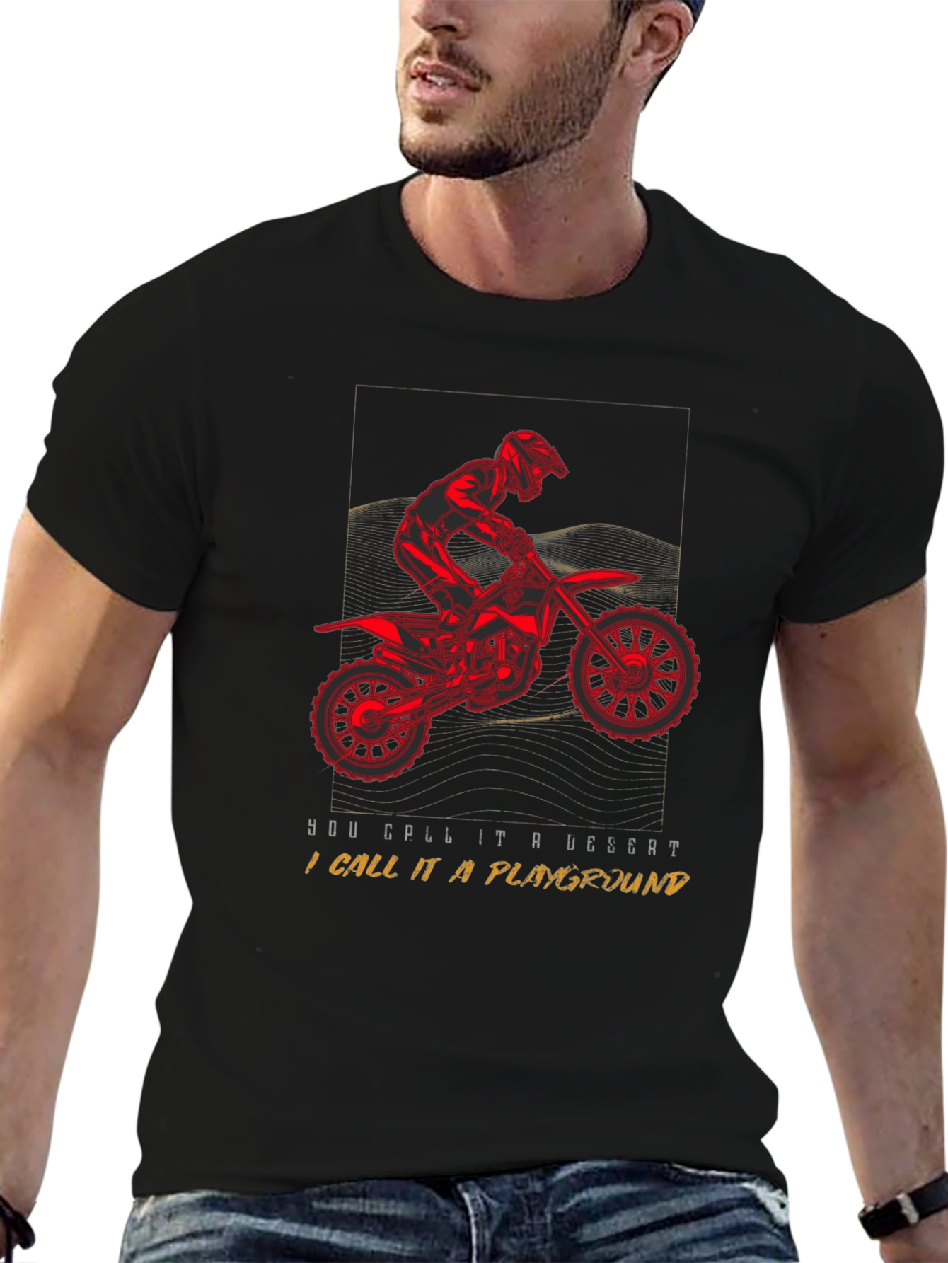 Motorcycle Desert Playground T-Shirt