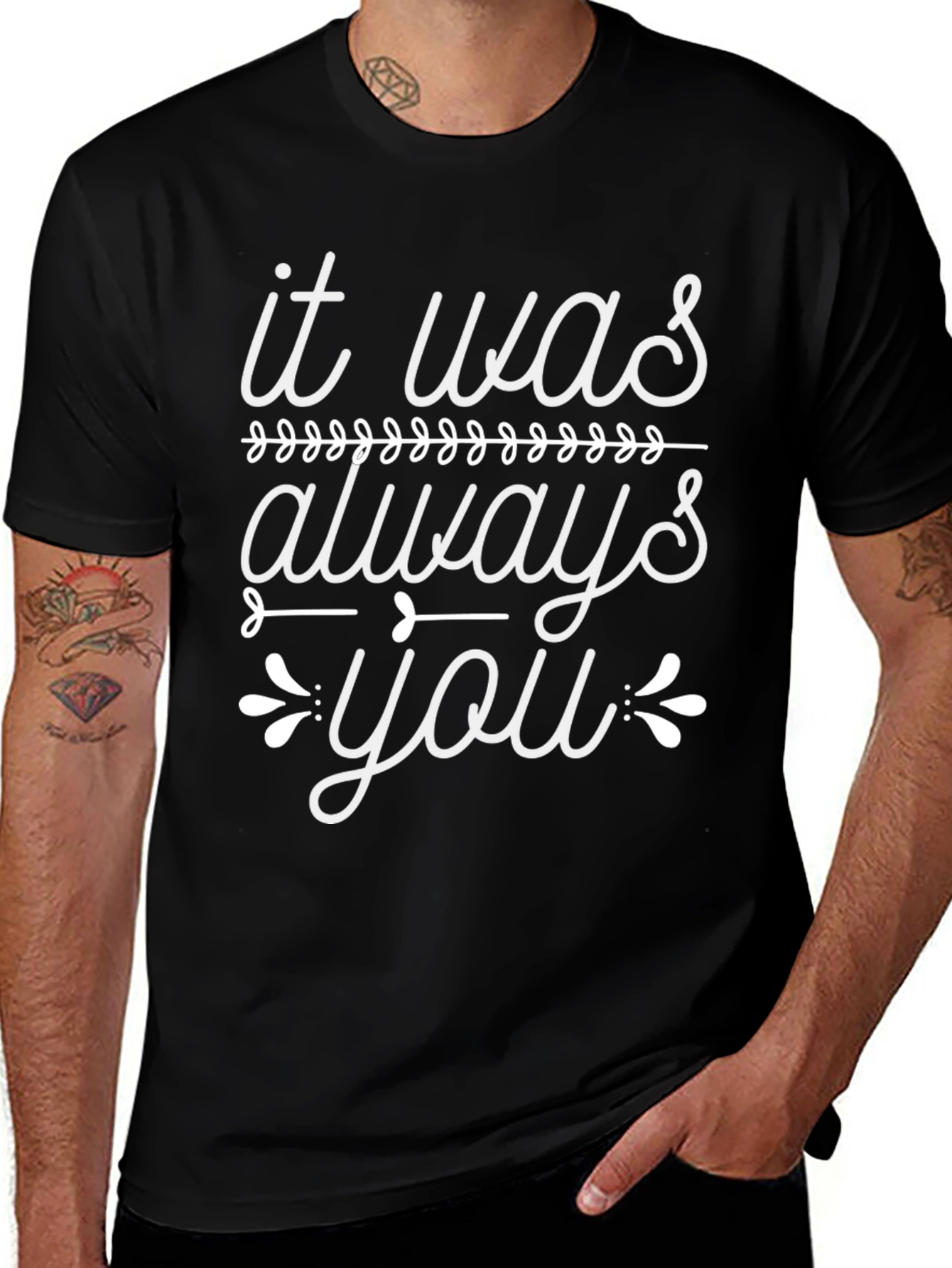 It Was Always You Graphic Tee - Black