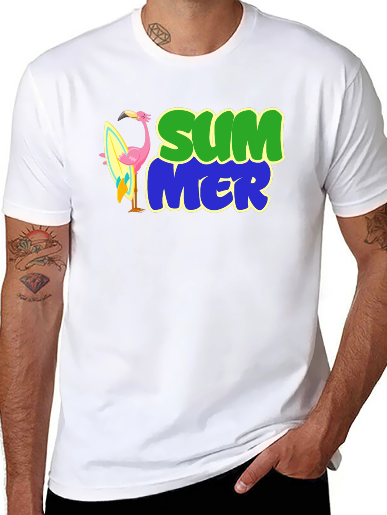 Summer Flamingo Graphic T-Shirt