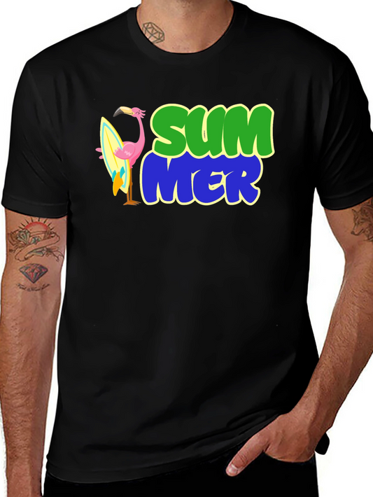 Summer Flamingo Graphic T-Shirt