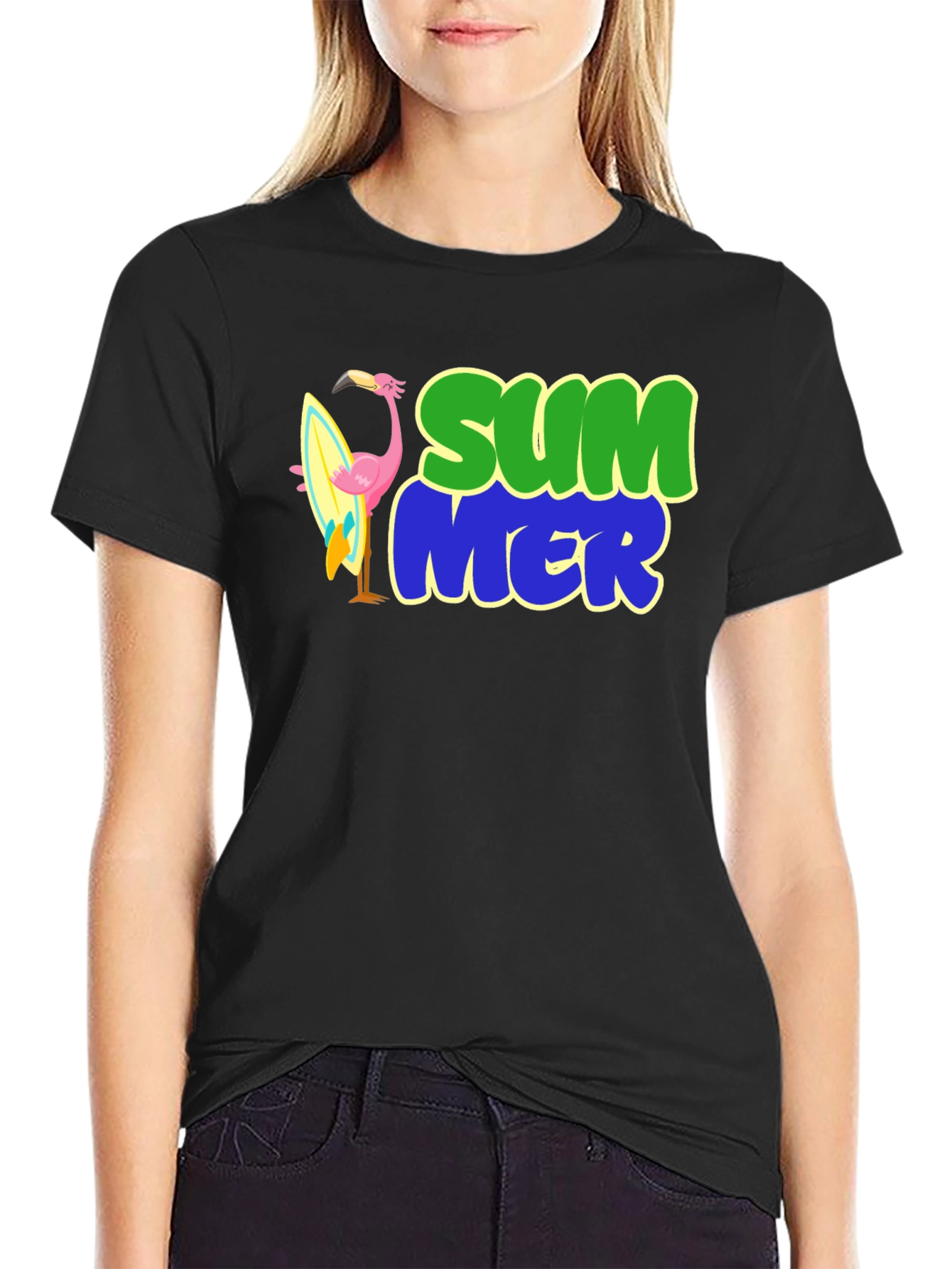 Summer Flamingo Graphic T-Shirt
