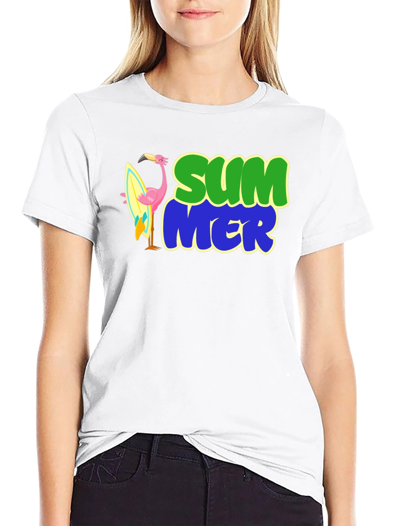 Summer Flamingo Graphic T-Shirt
