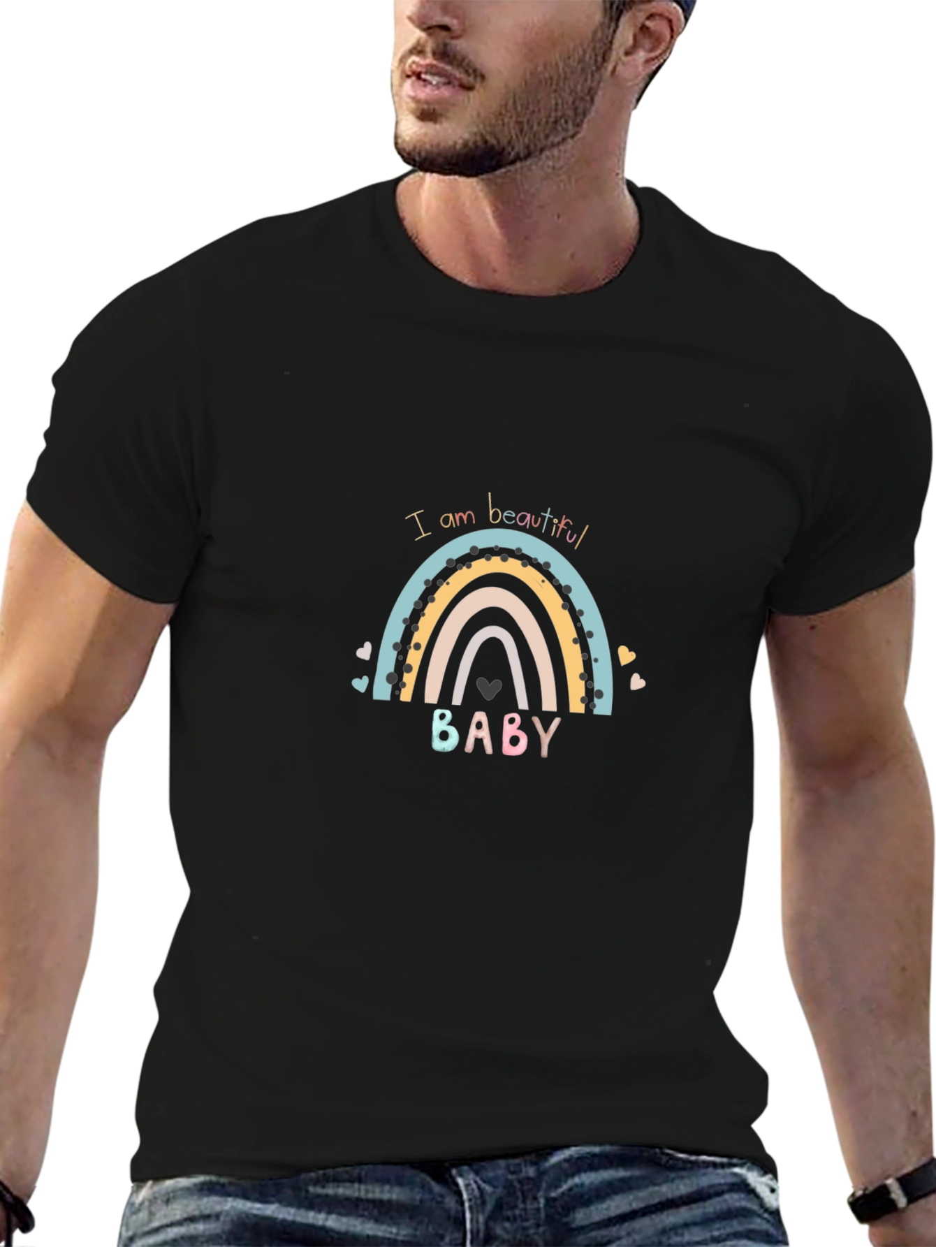 I am Beautiful Baby Rainbow Graphic Tee