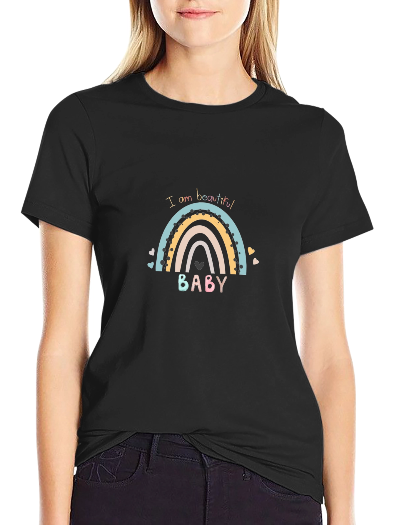 I am Beautiful Baby Rainbow Graphic Tee