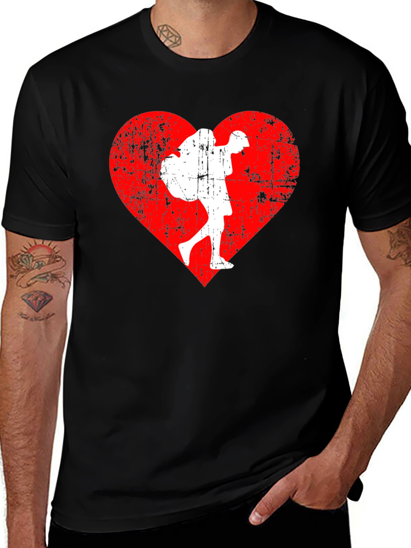 Heart Hiker Graphic Tee - Travel Lover Shirt