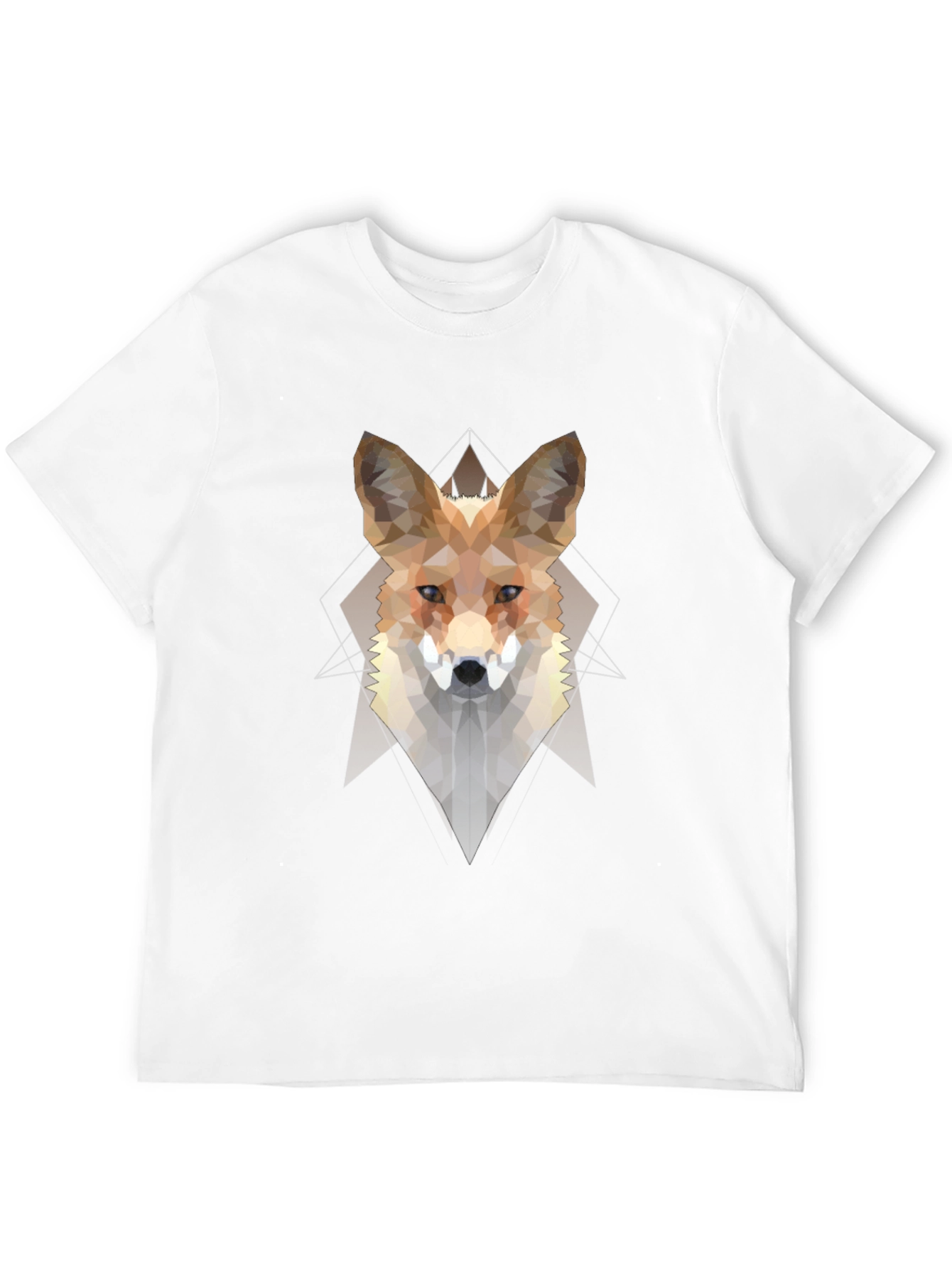 Geometric Fox Graphic Tee - Mens Black T-Shirt