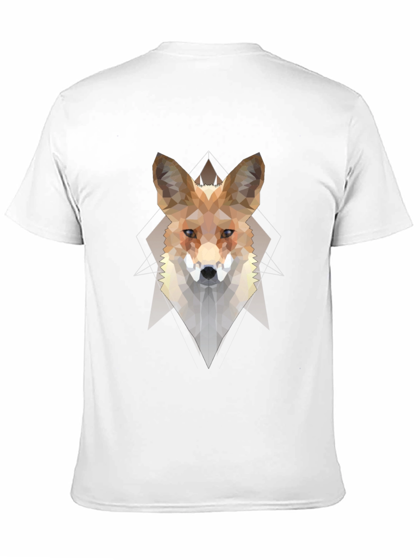 Geometric Fox Graphic Tee - Mens Black T-Shirt