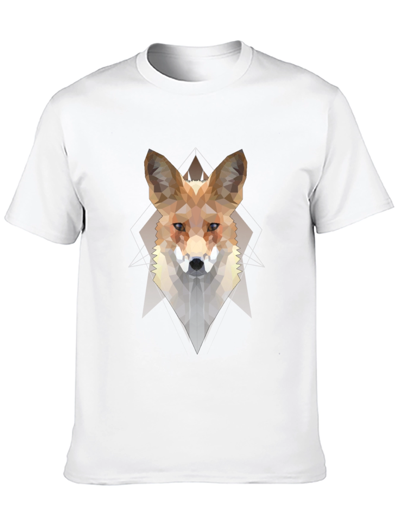 Geometric Fox Graphic Tee - Mens Black T-Shirt