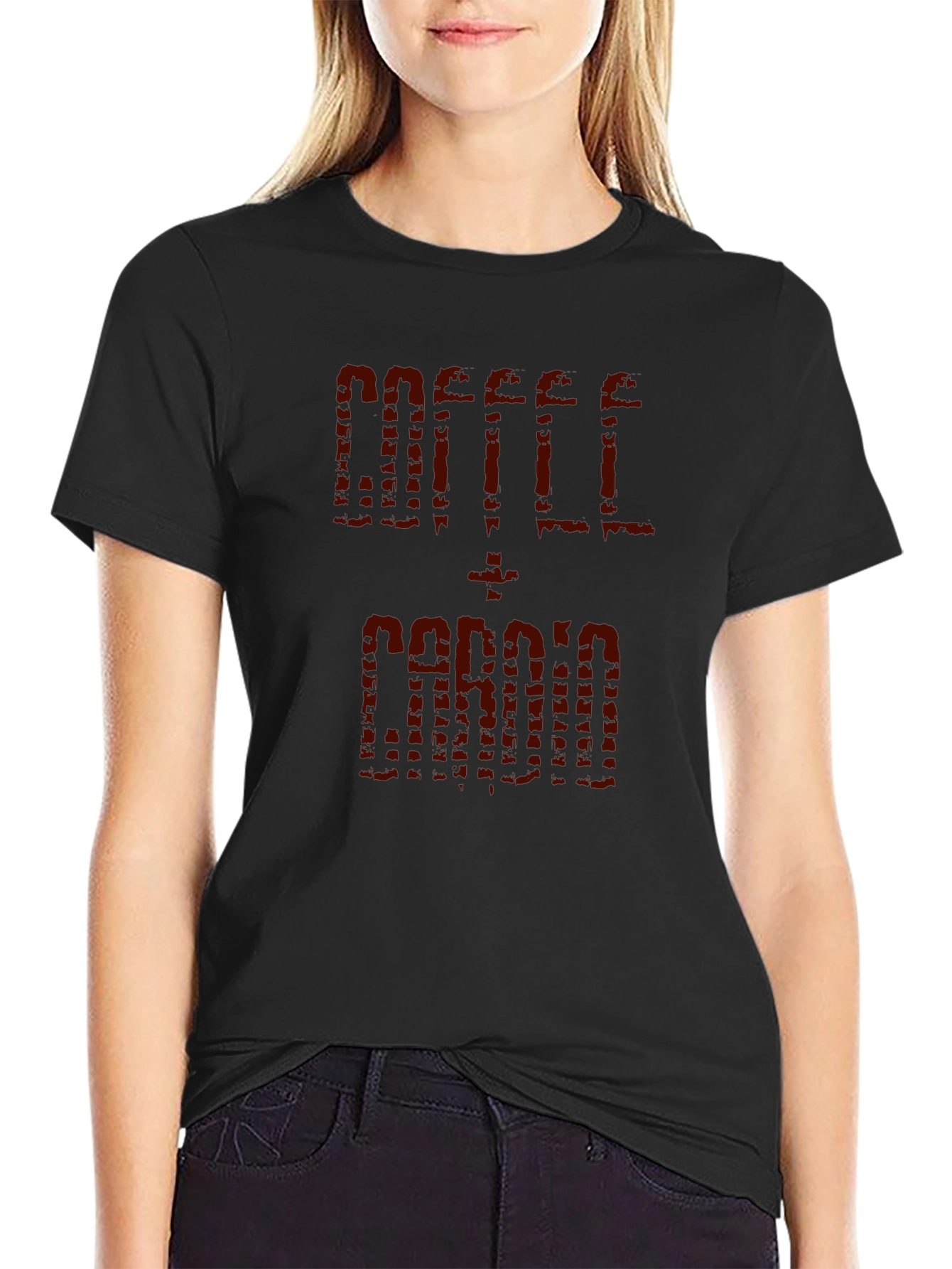 Coffee & Cardio Graphic Tee - Black