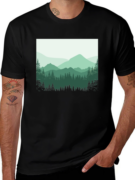Mountain & Forest Graphic Tee - Unisex Soft Cotton