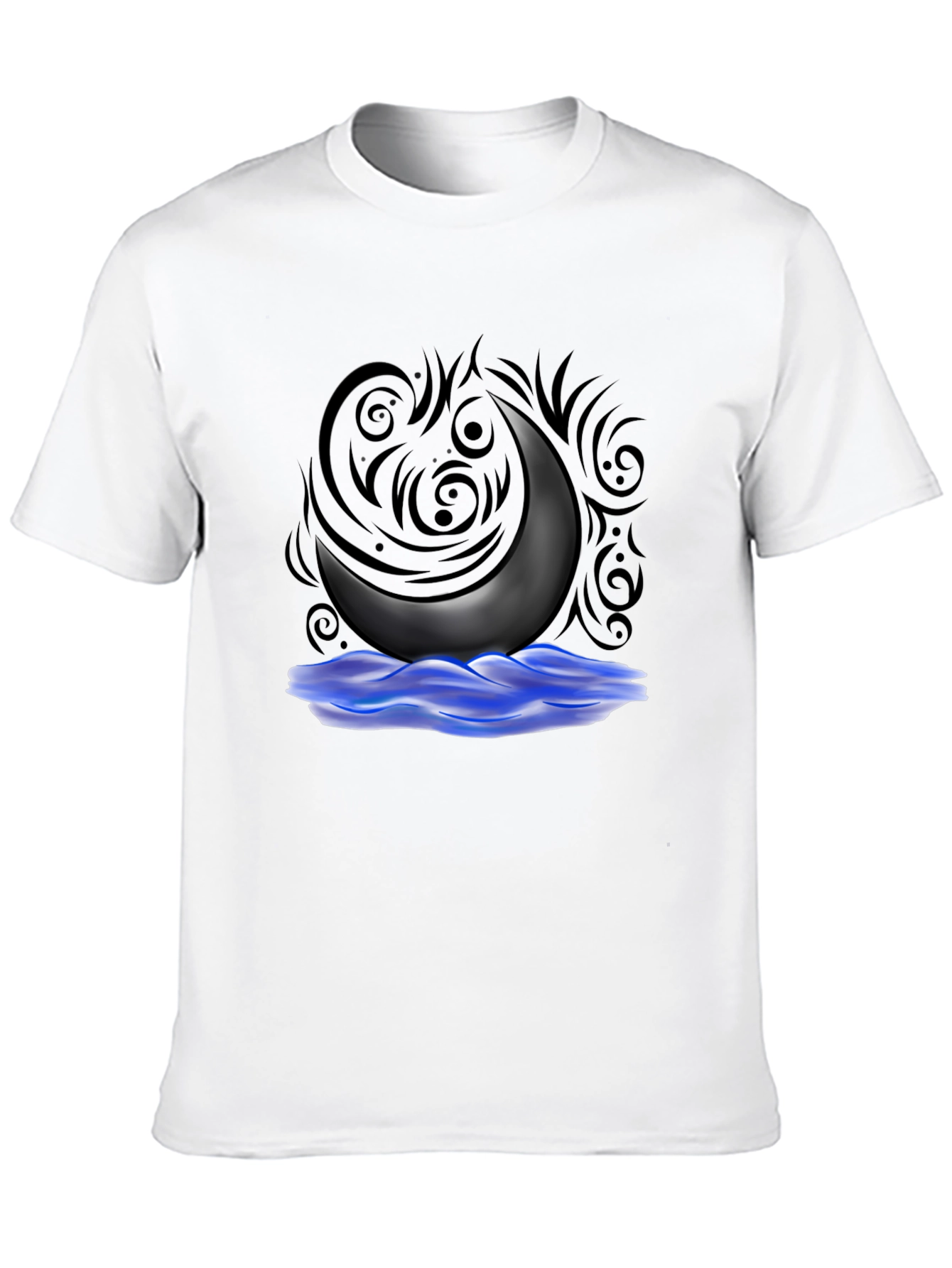 Crescent Moon T-Shirt - Black Graphic Tee