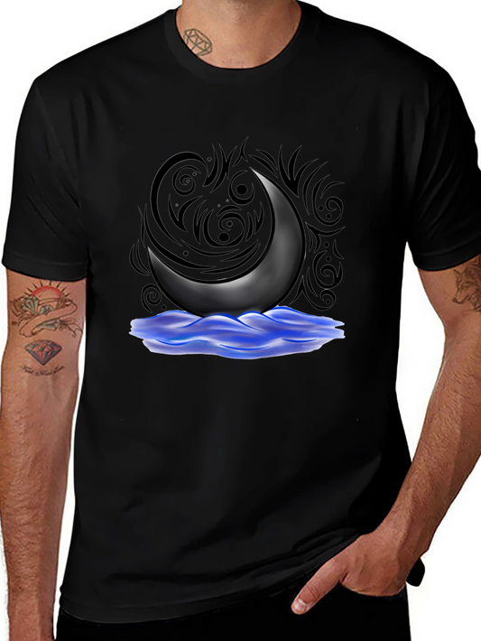 Crescent Moon T-Shirt - Black Graphic Tee