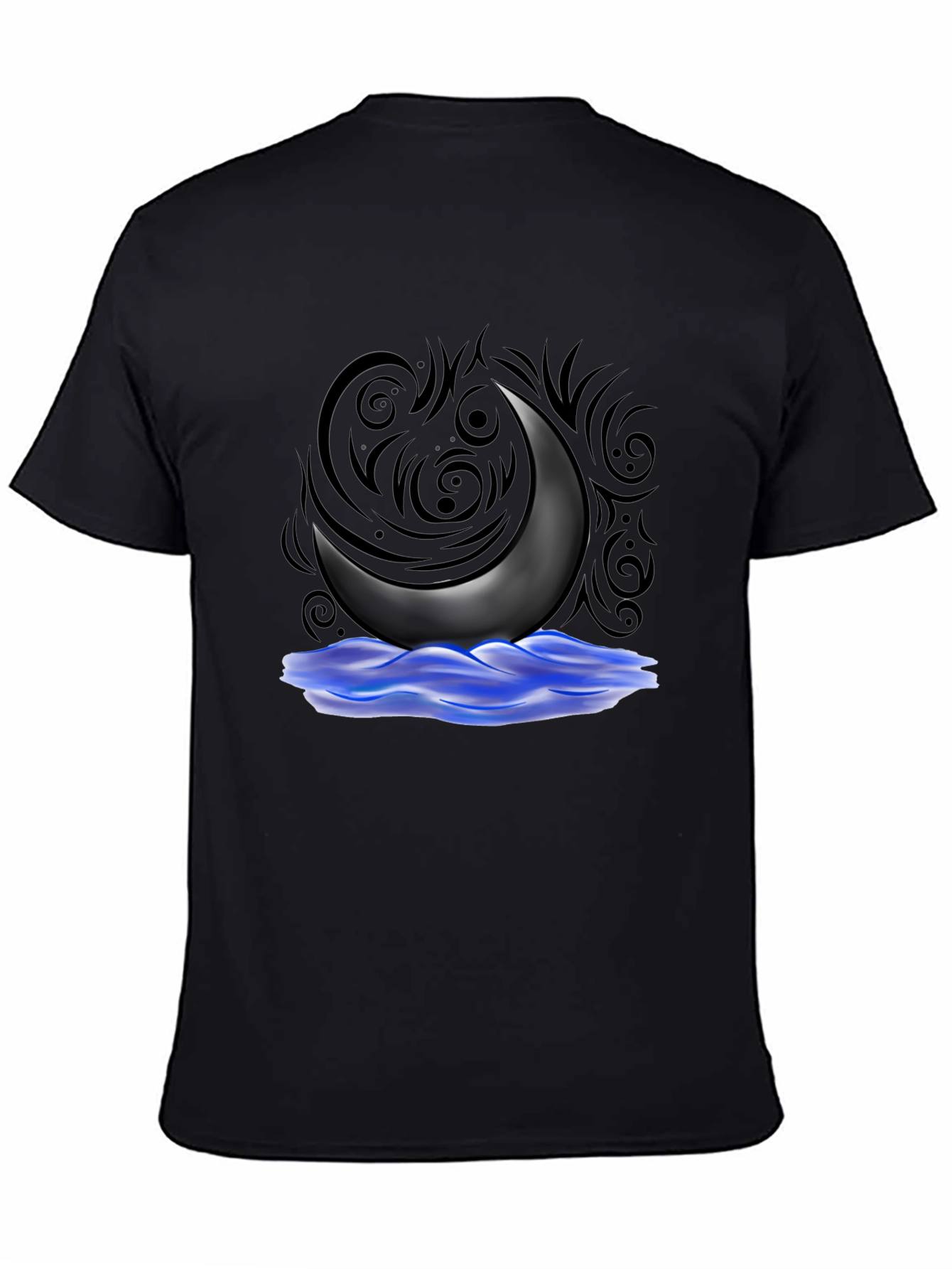 Crescent Moon T-Shirt - Black Graphic Tee