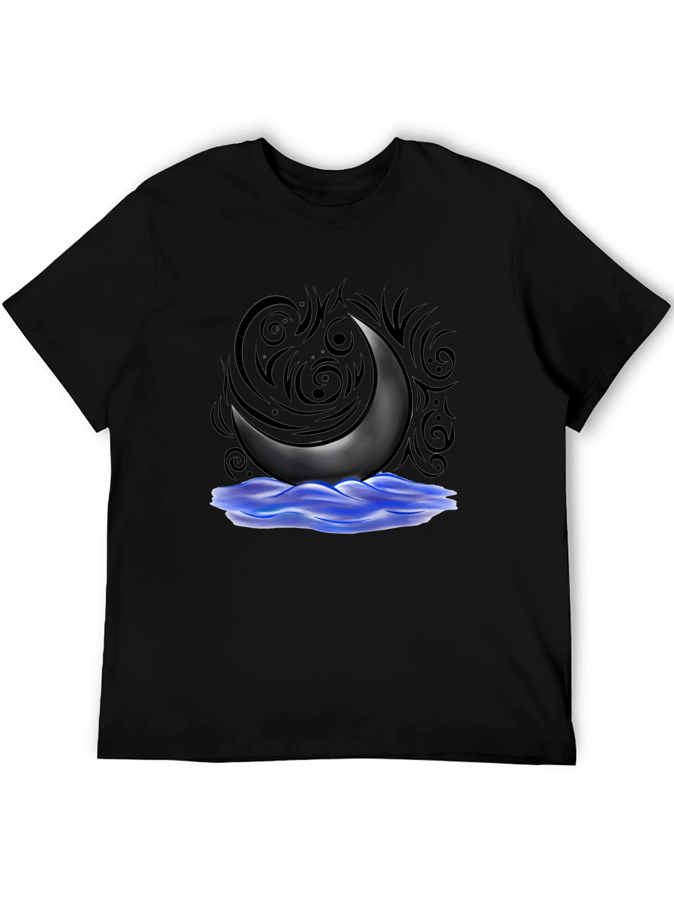 Crescent Moon T-Shirt - Black Graphic Tee