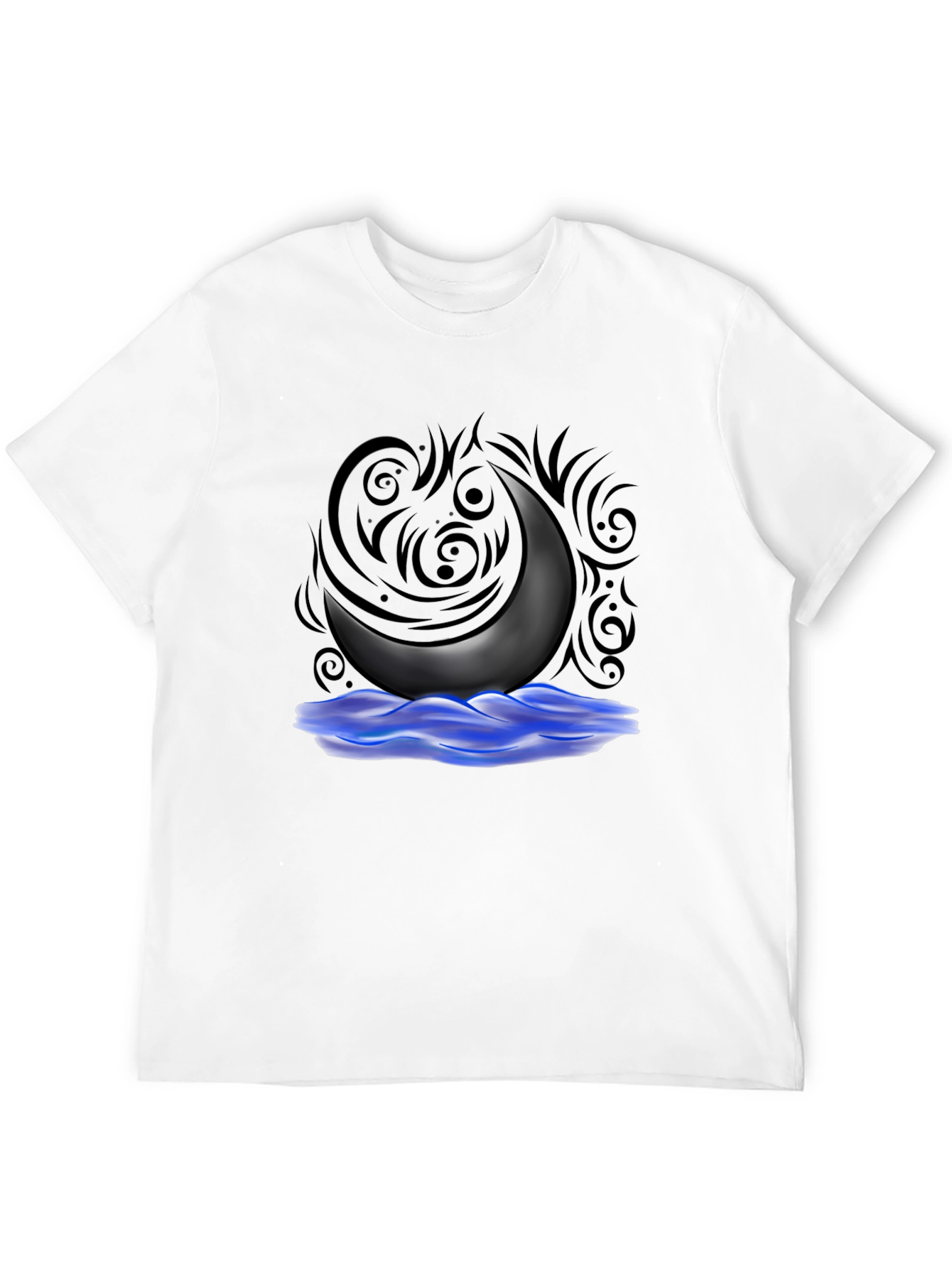 Crescent Moon T-Shirt - Black Graphic Tee