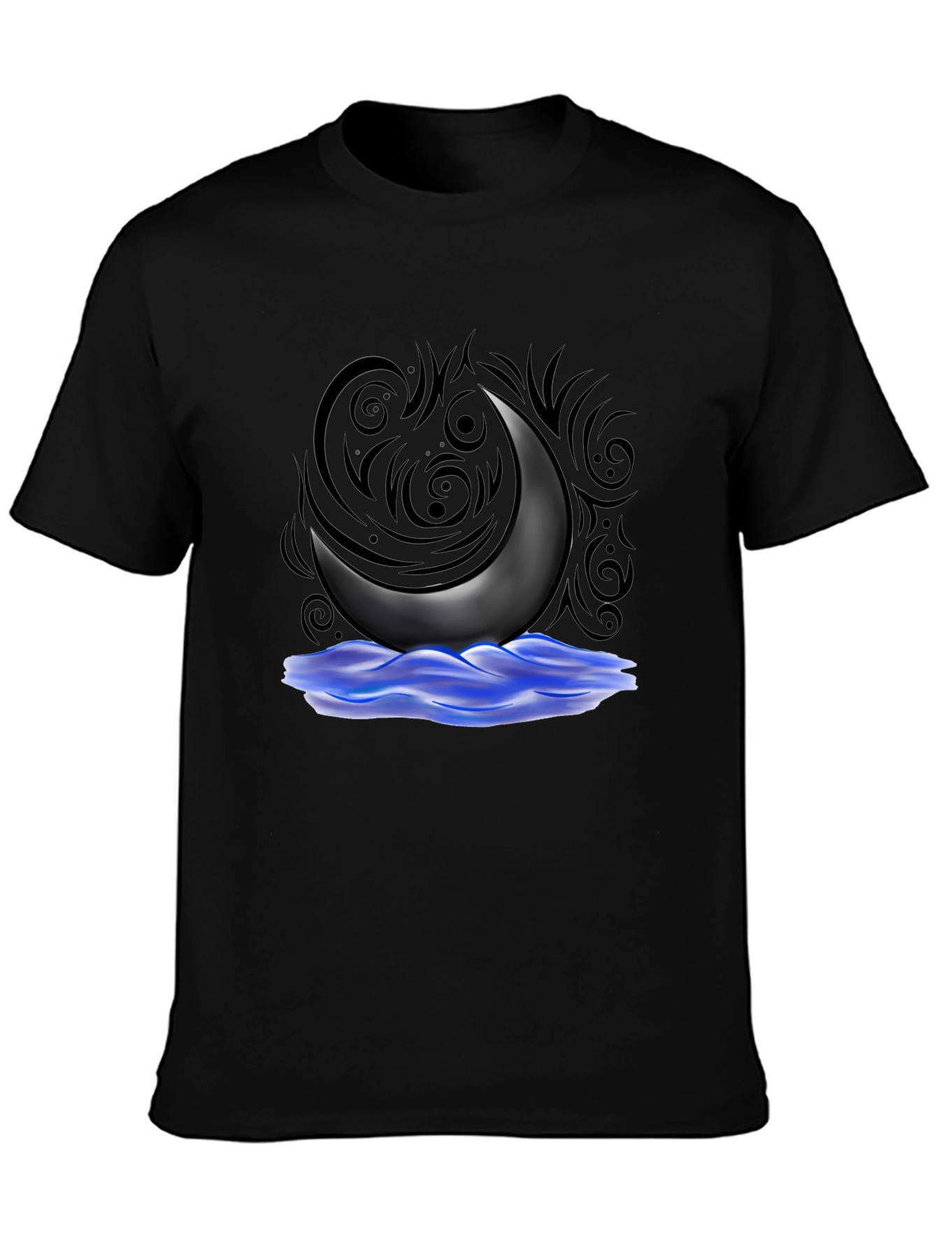 Crescent Moon T-Shirt - Black Graphic Tee