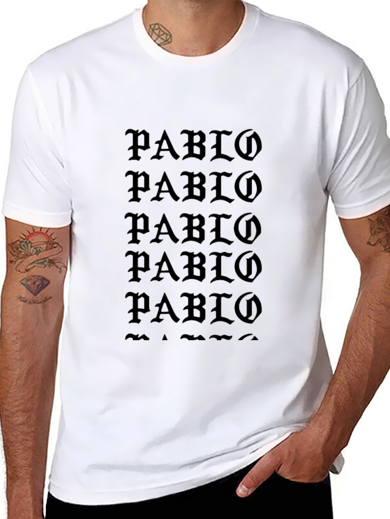 Pablo Graphic Print Black T-Shirt