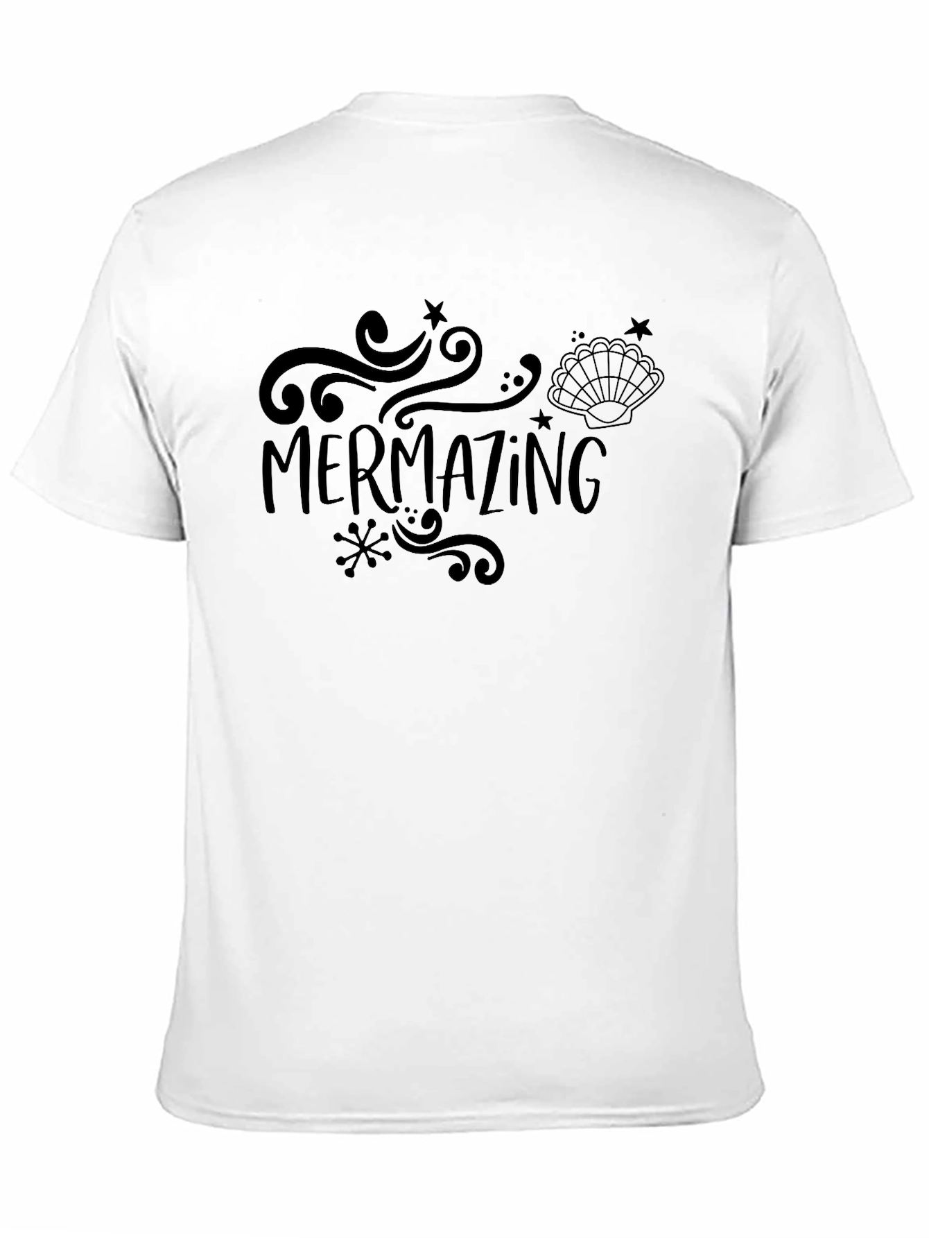 Mermazing Graphic Tee - Black Cotton T-Shirt