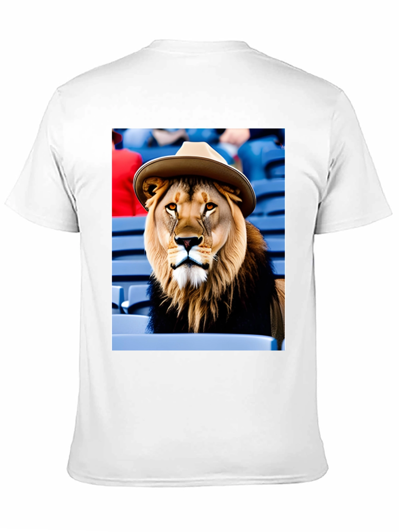 Lion in Hat Graphic Tee - Black Cotton Shirt